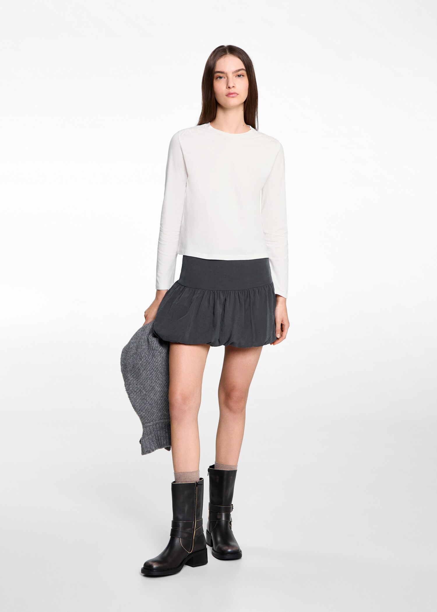 T-shirt with gathered details - General plane