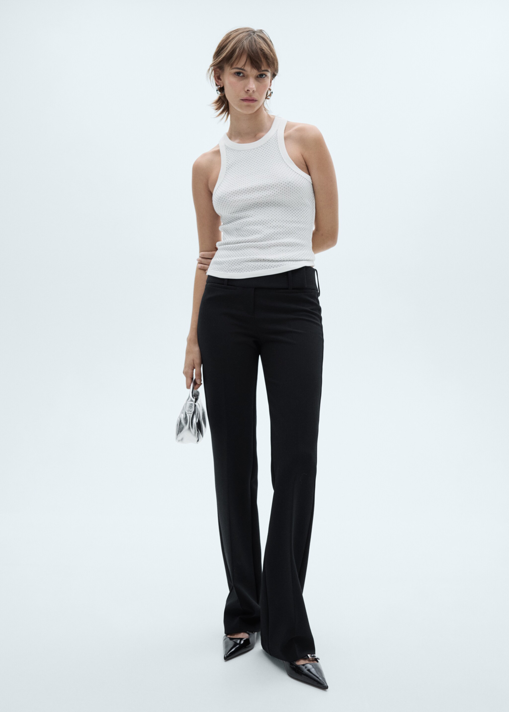 Sequined halter top - General plane, White. Ref: 77008283-00.