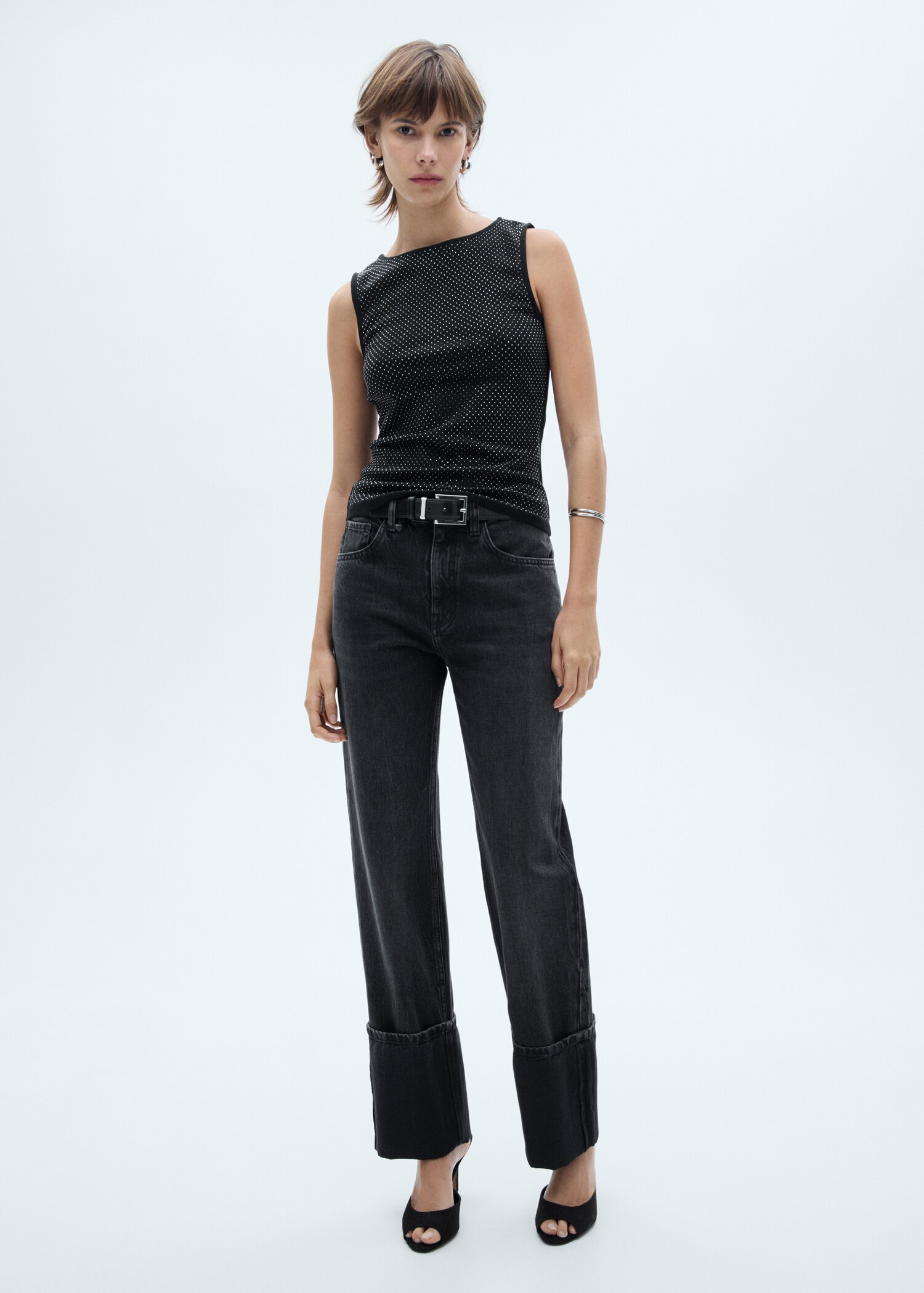 Cotton sequin top - General plane