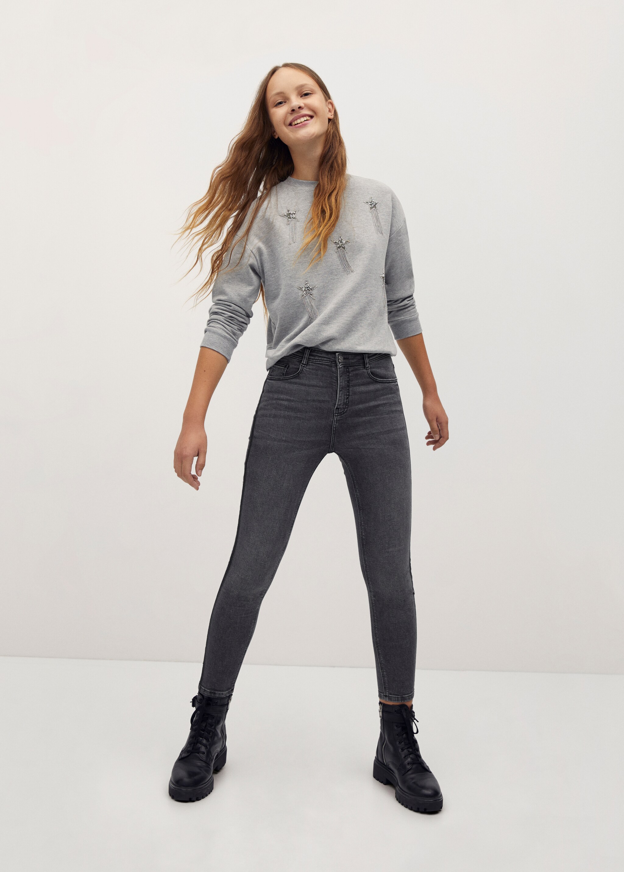 Jeans skinny bandas laterales - Plano general