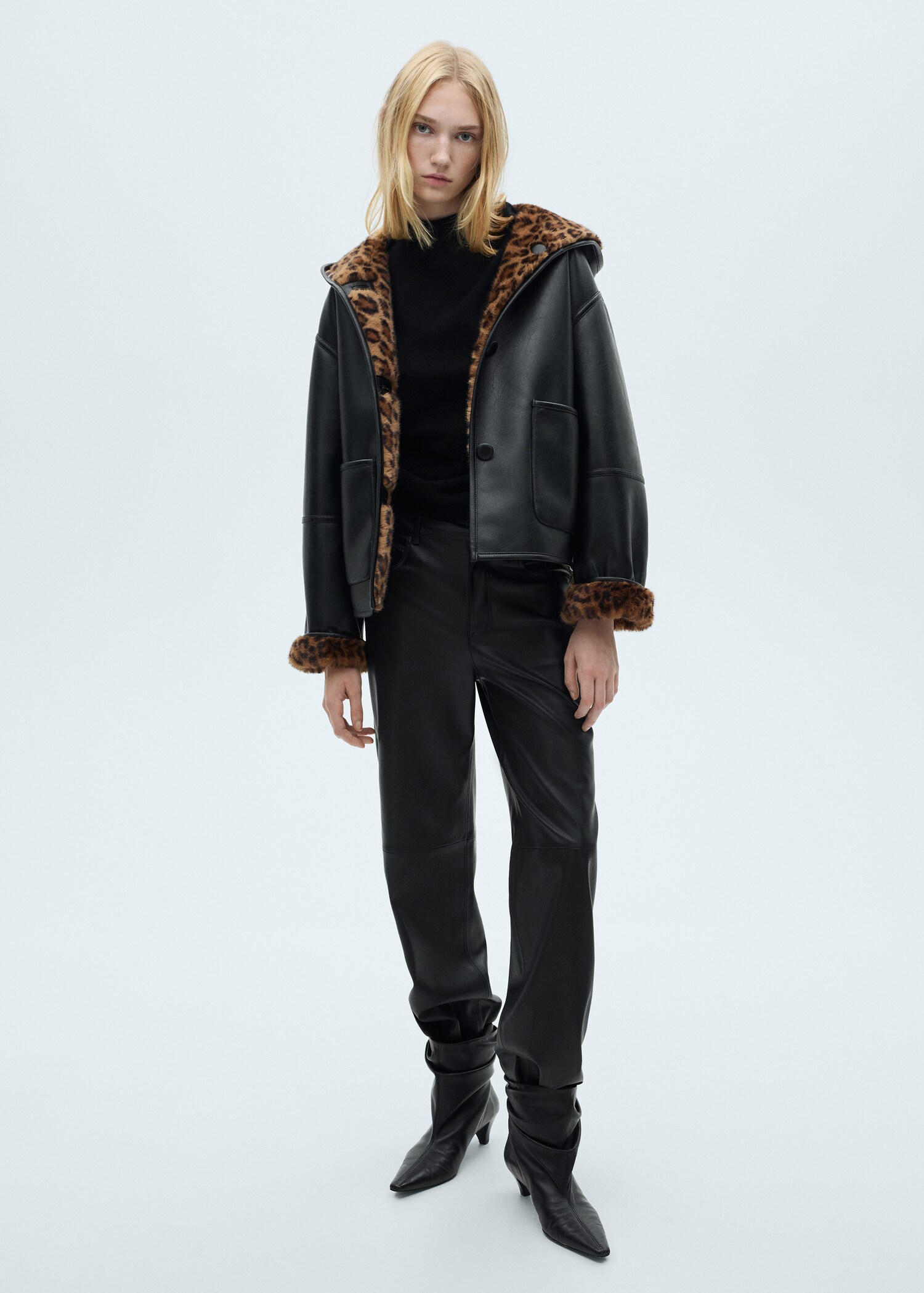 Reversible leopard-print jacket - General plane