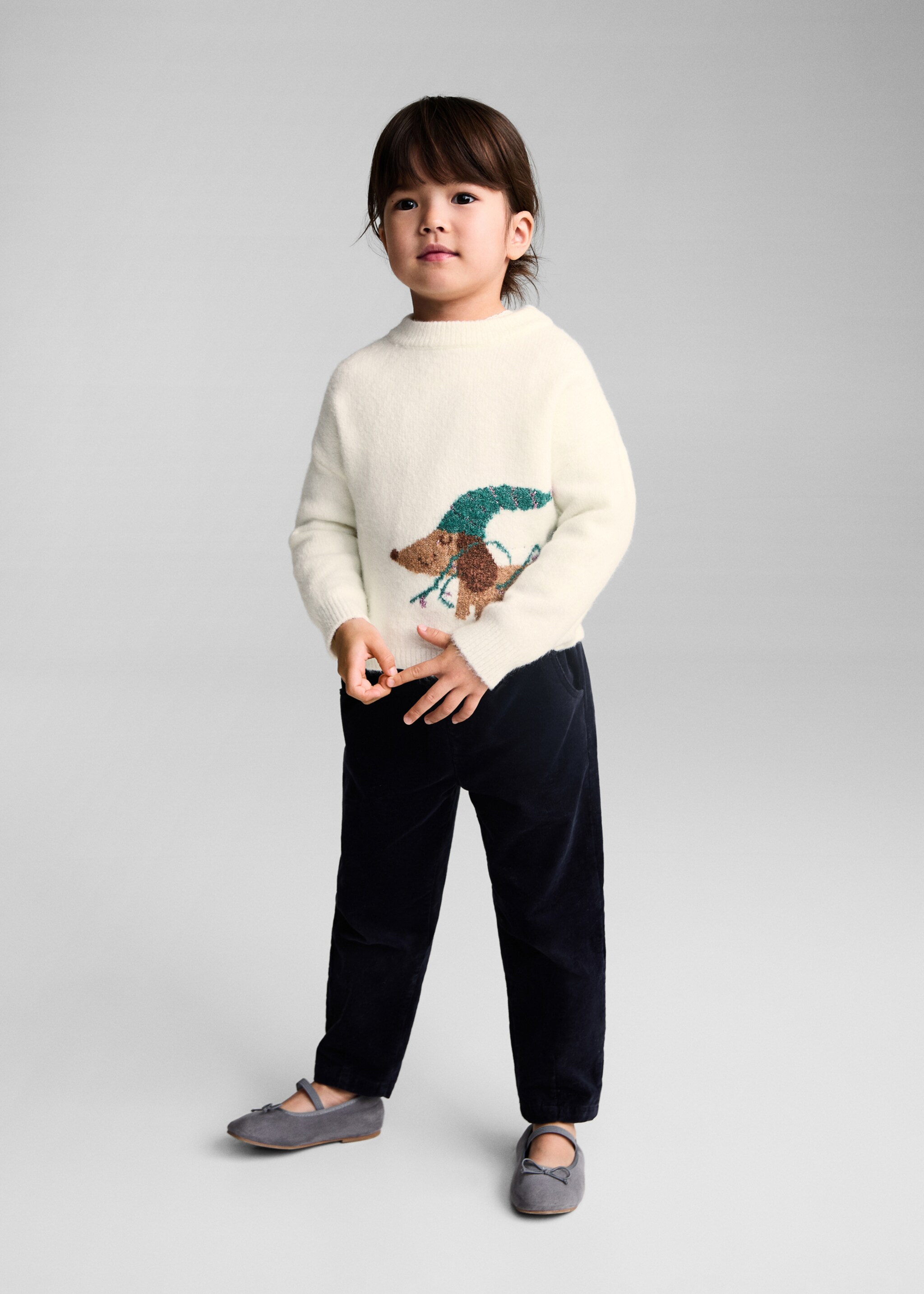 Doggy knit sweater - General plane, Ecru. Ref: 77009252-00.