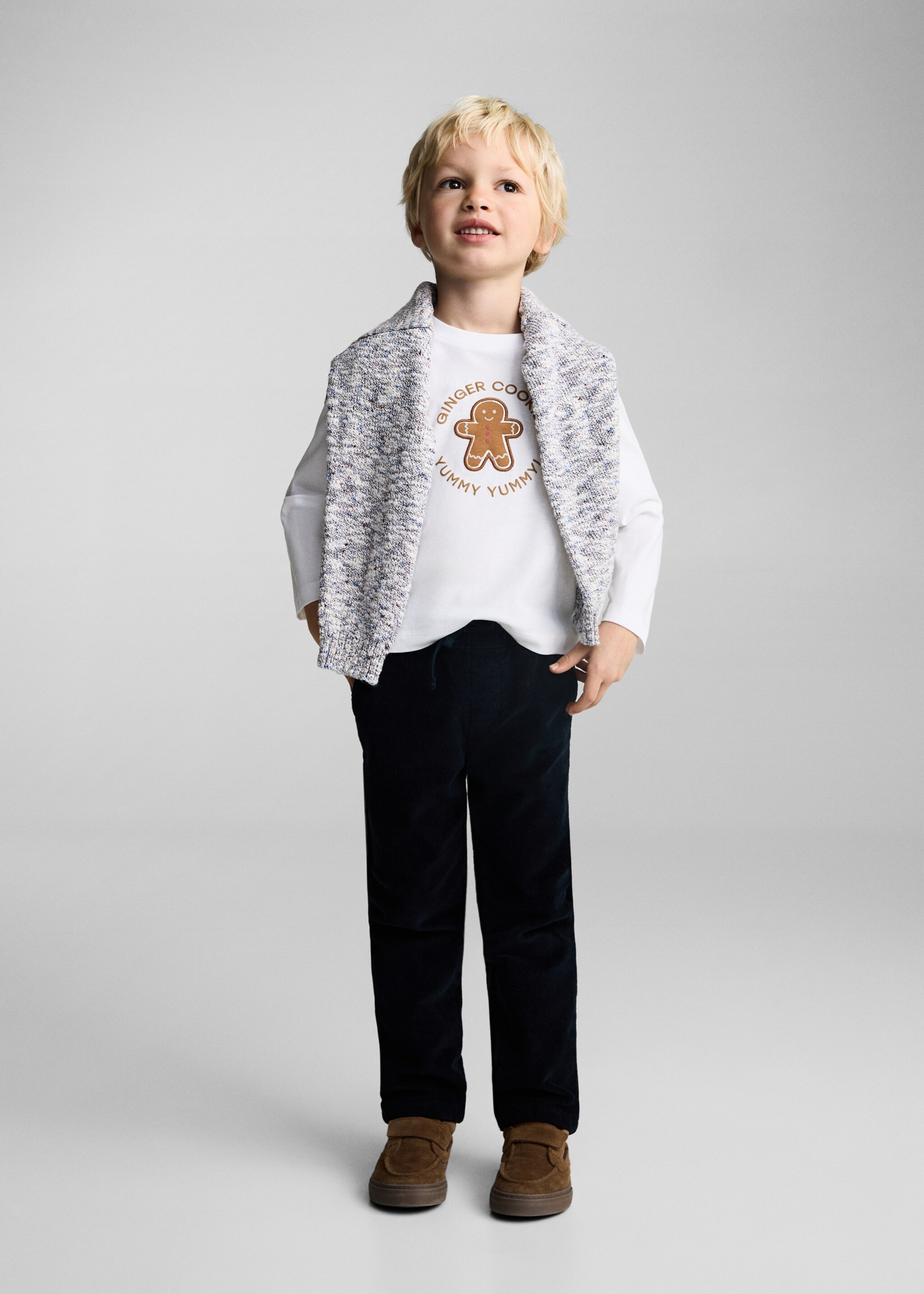 Christmas-print t-shirt - General plane, Off White. Ref: 77009411-00.