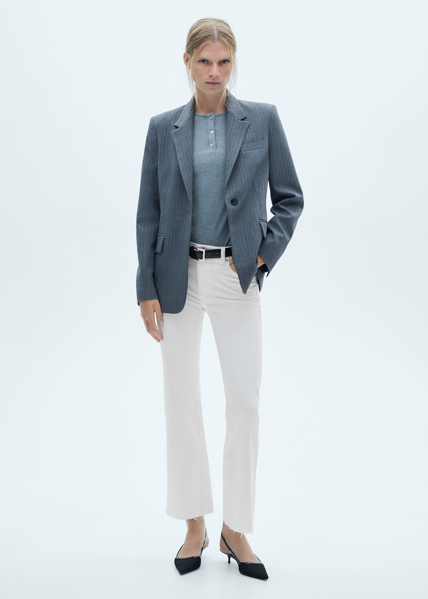 Sienna flared cropped jeans - General plane