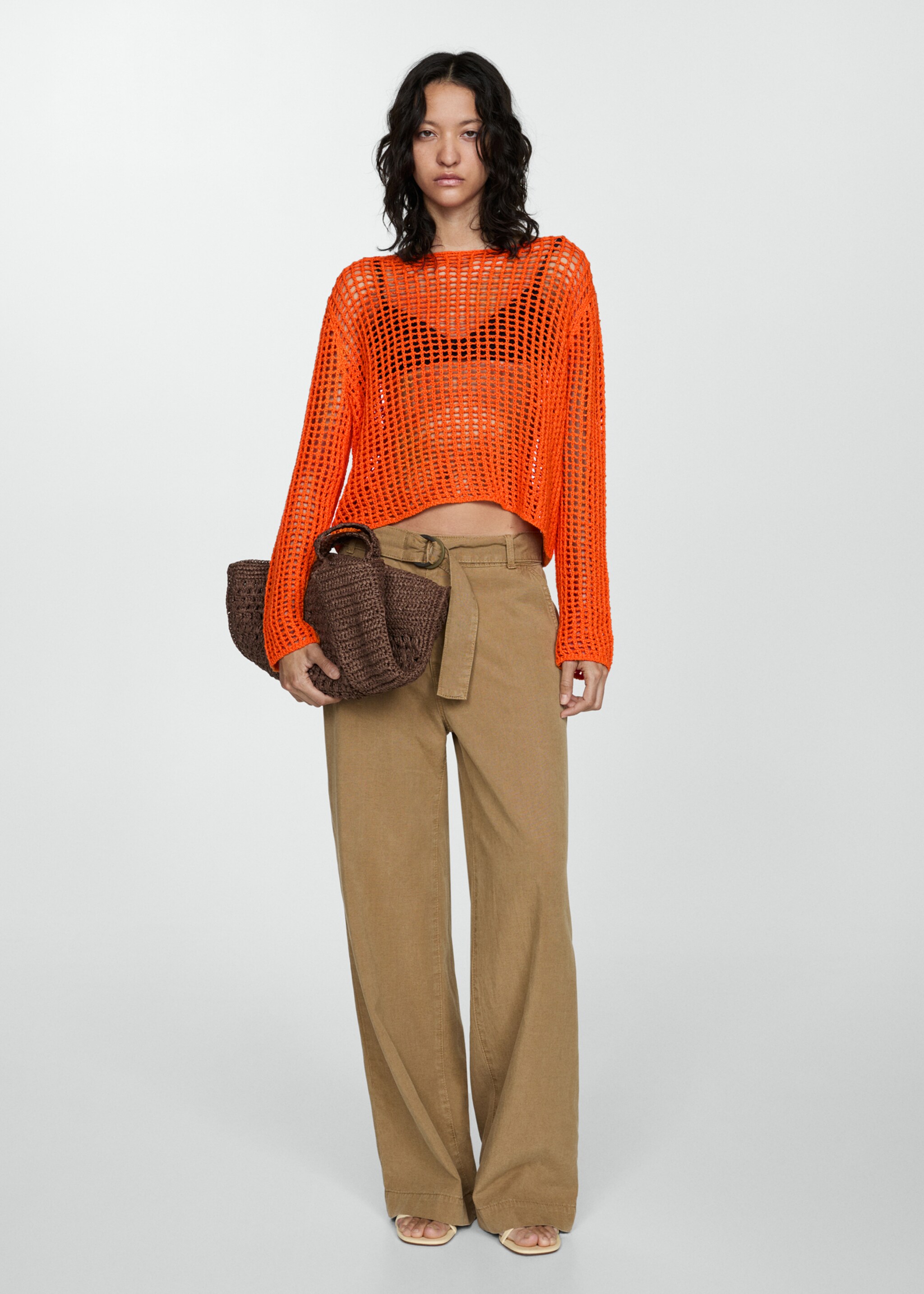 Openwork knit sweater - General plane