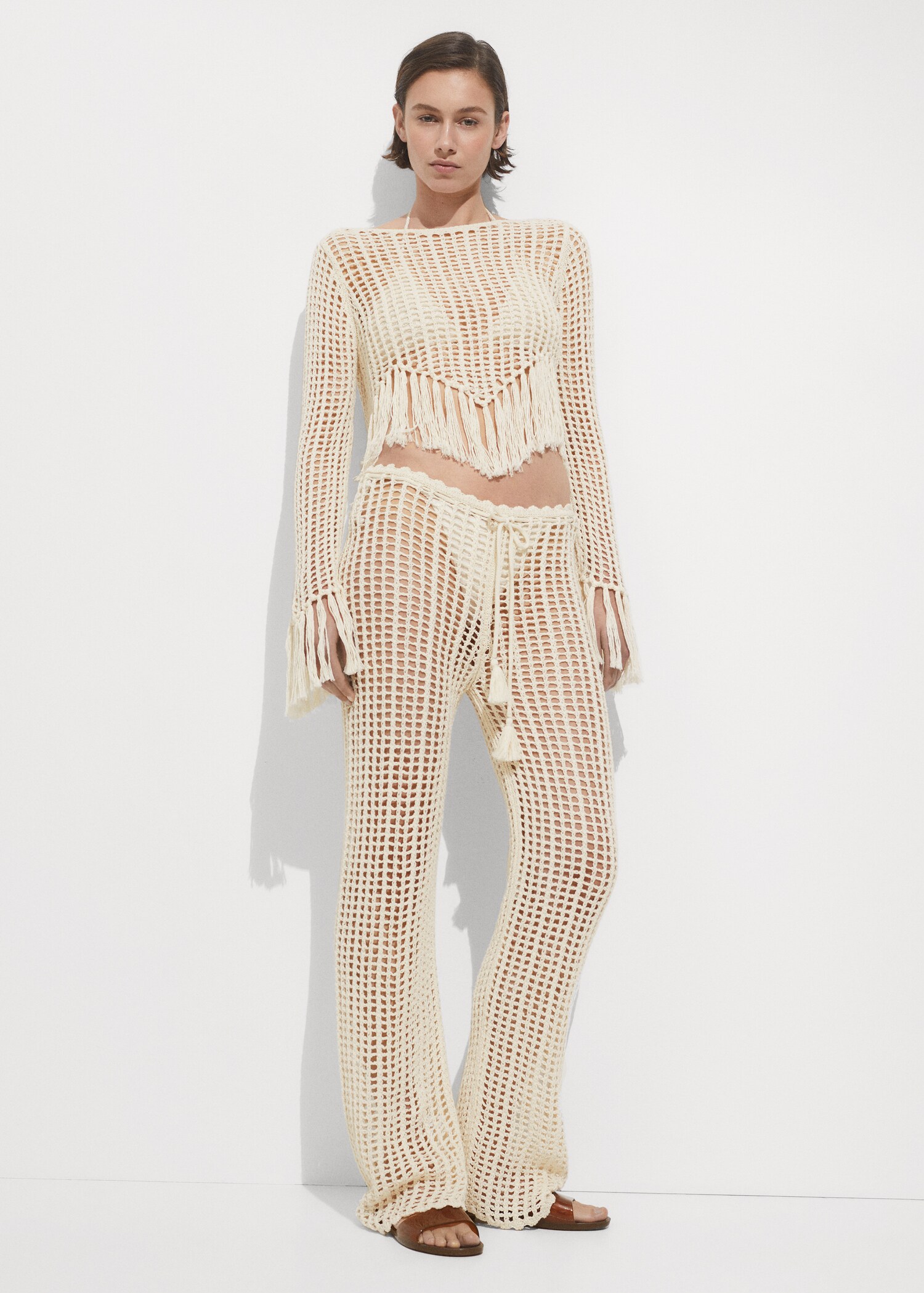 Pantalon maille ajourée - Plan général