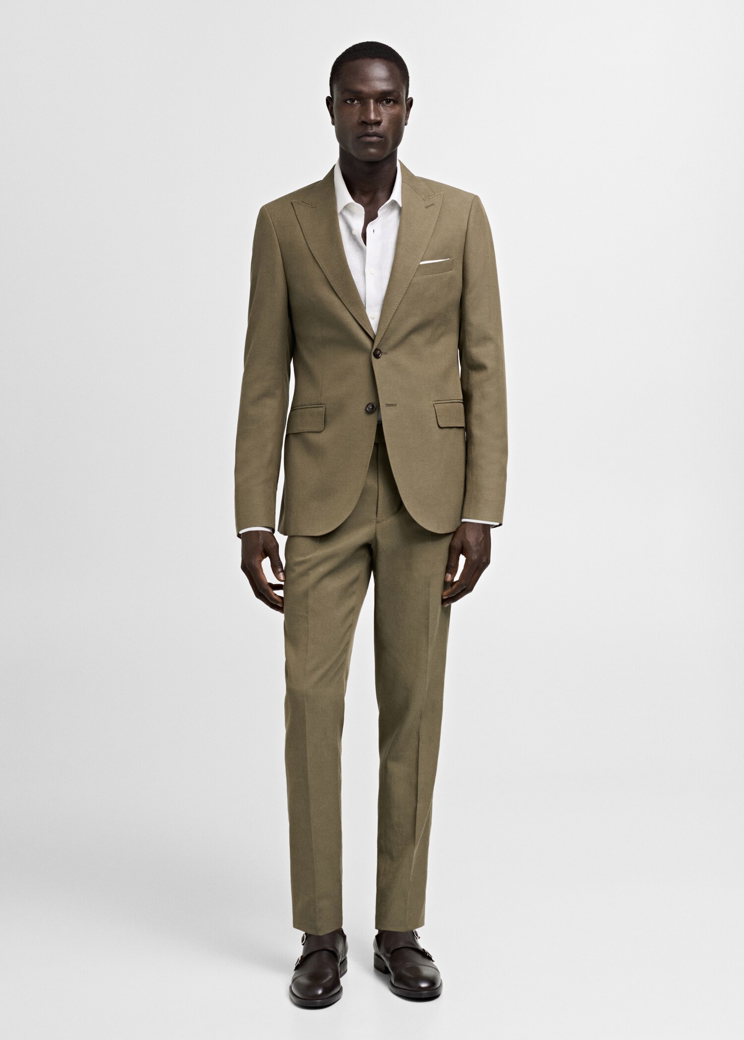 Σακάκι κοστουμιού slim fit από μείγμα tencel - Γενικό πλάνο