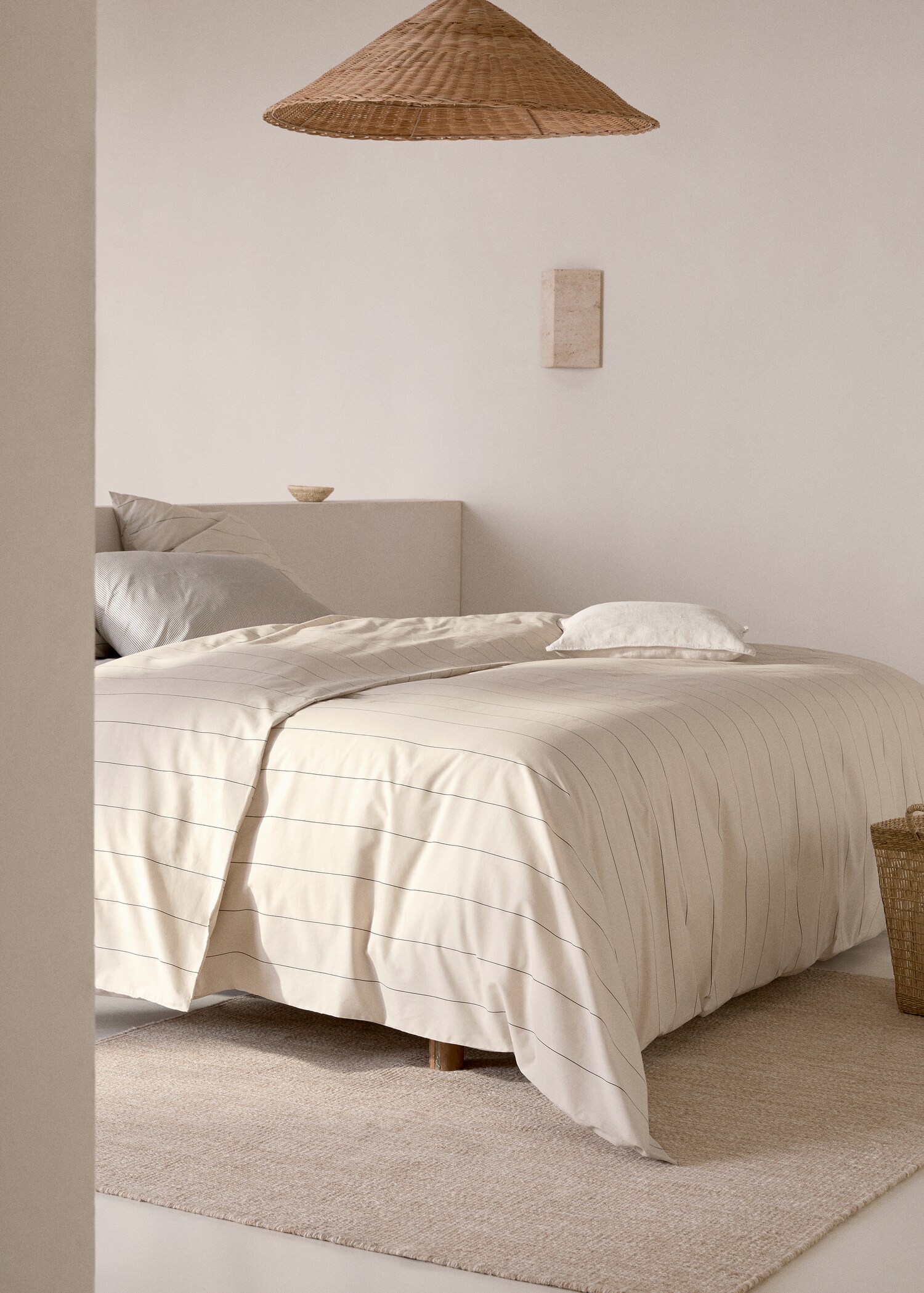 100% cotton striped duvet cover for 135cm bed - General plane