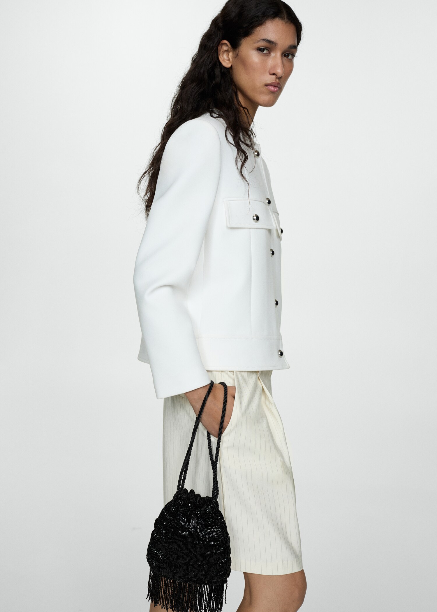 Bolso abalorios flecos - Plano general