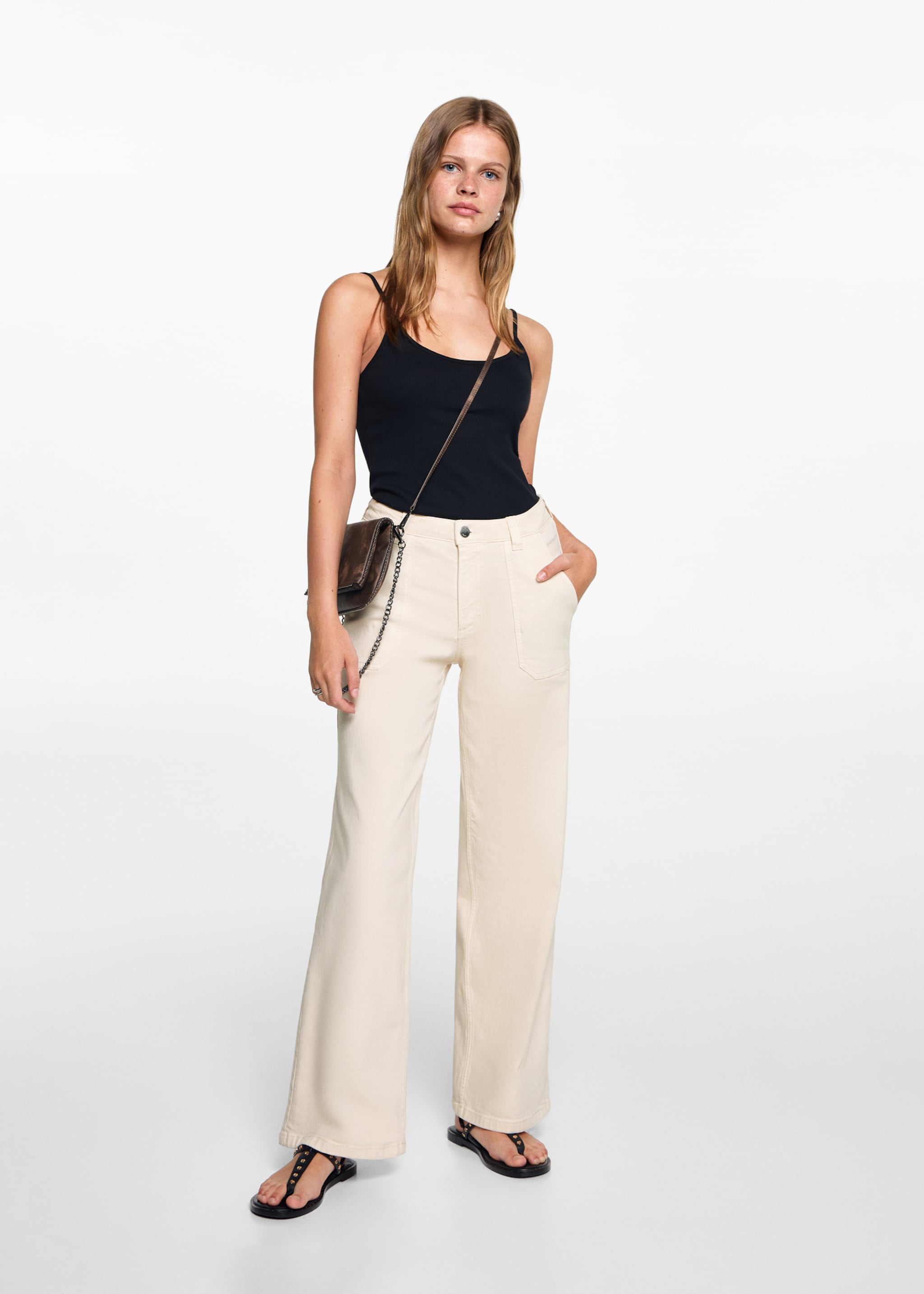 Culotte trousers with pockets - General plane