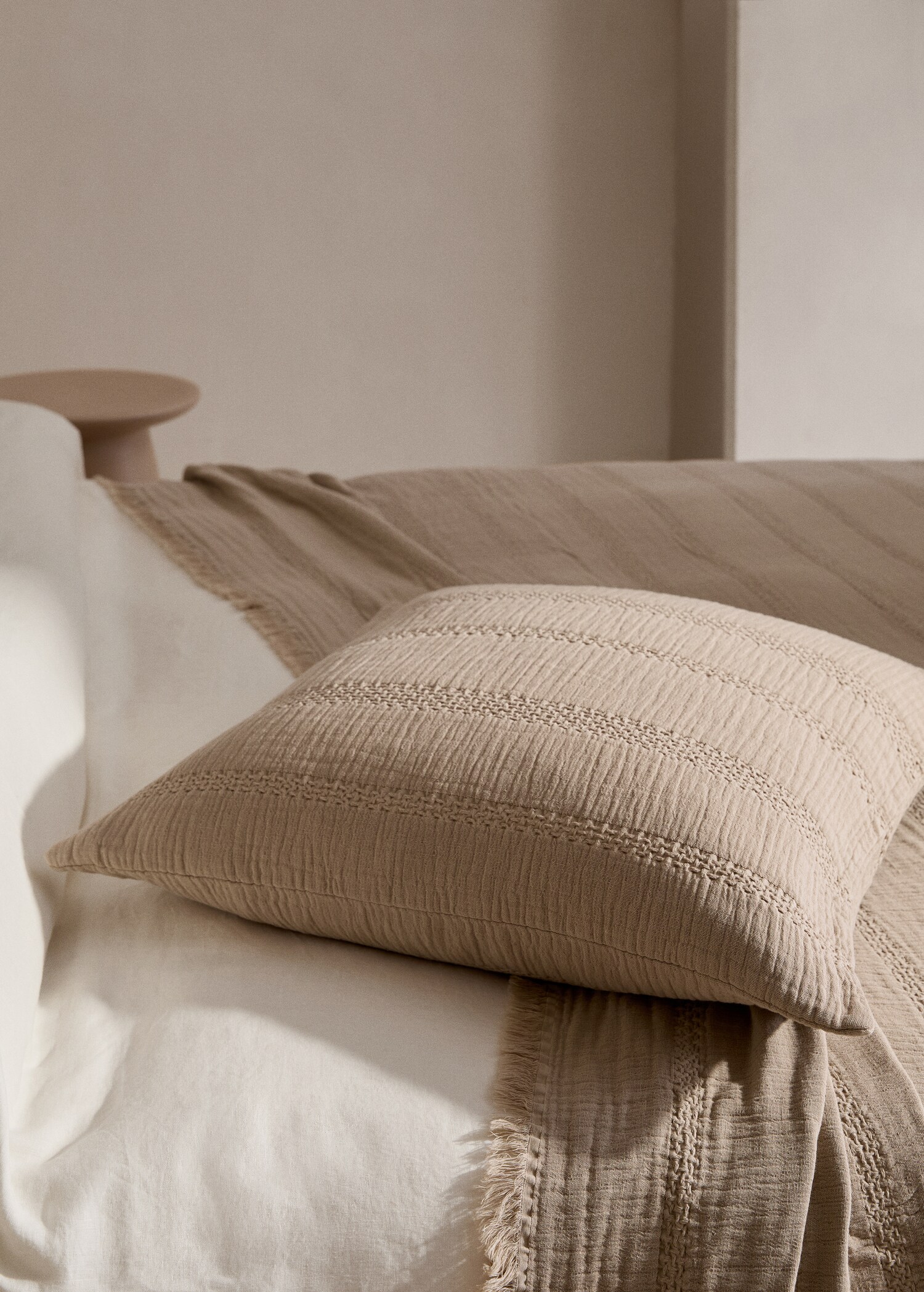Housse coussin coton texturé - Plan général