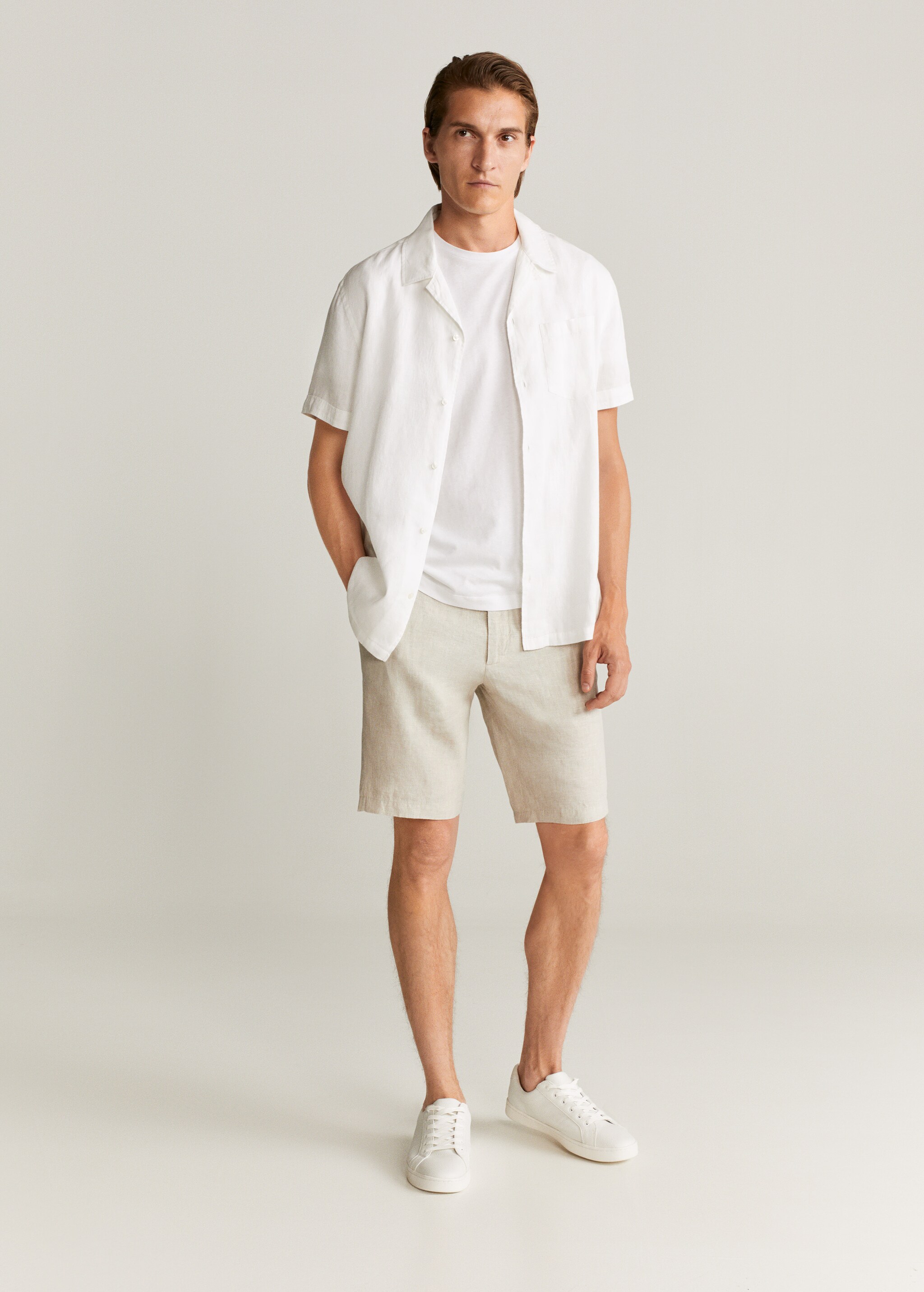 Bermudas cordón lino - Plano general