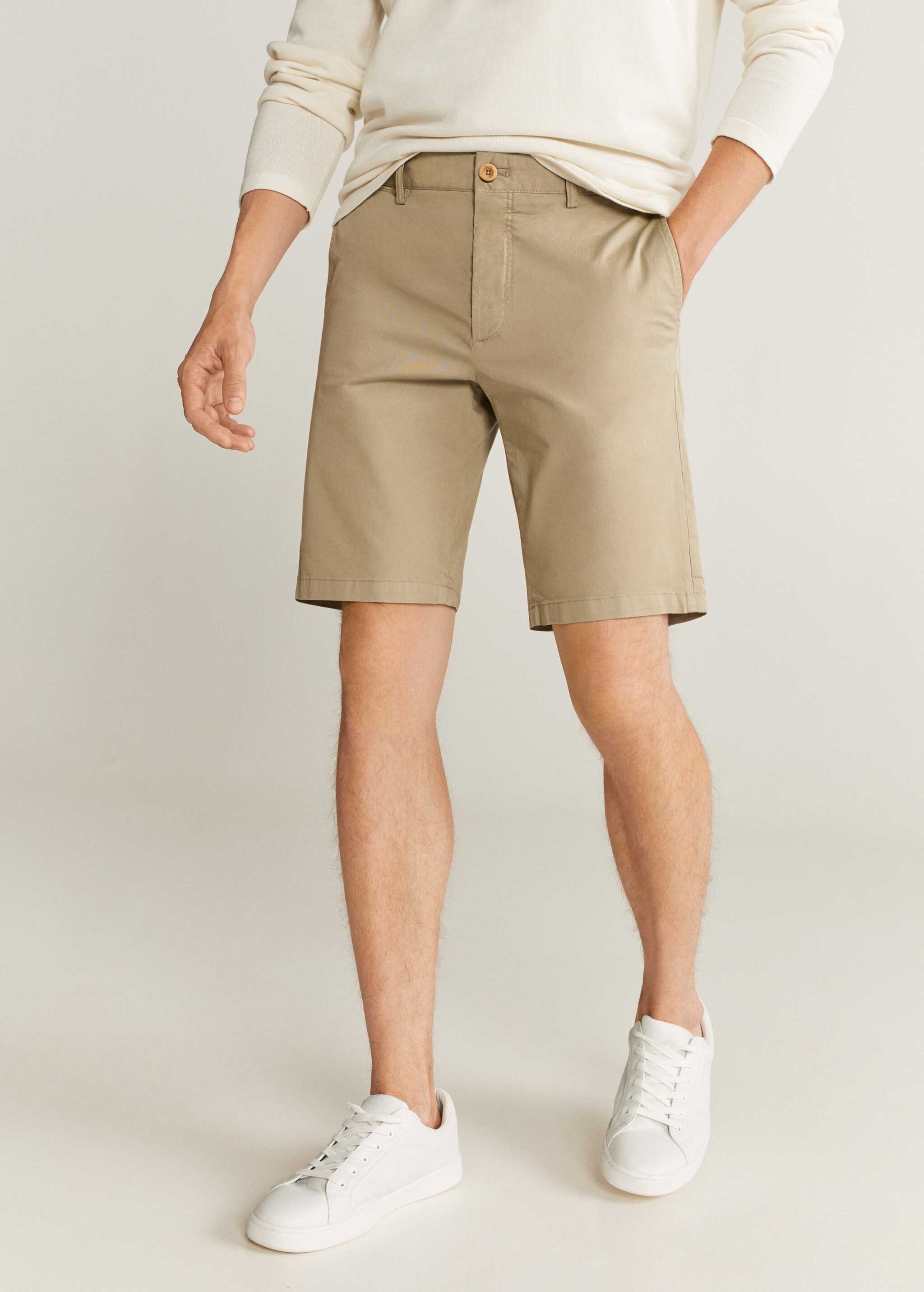 Bavlněné bermudy chino slim fit - Celkový náhled