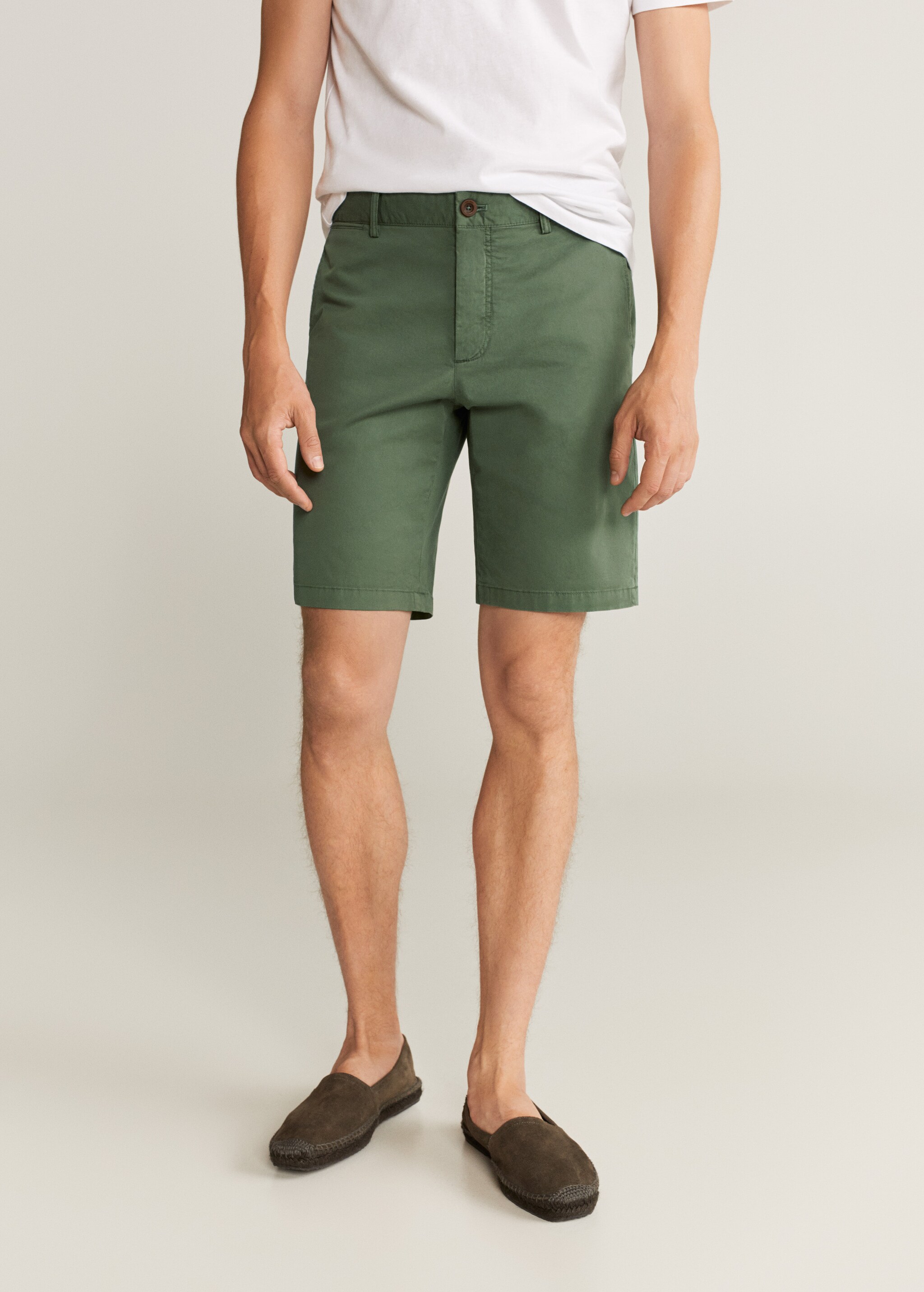 Bavlněné bermudy chino slim fit - Celkový náhled