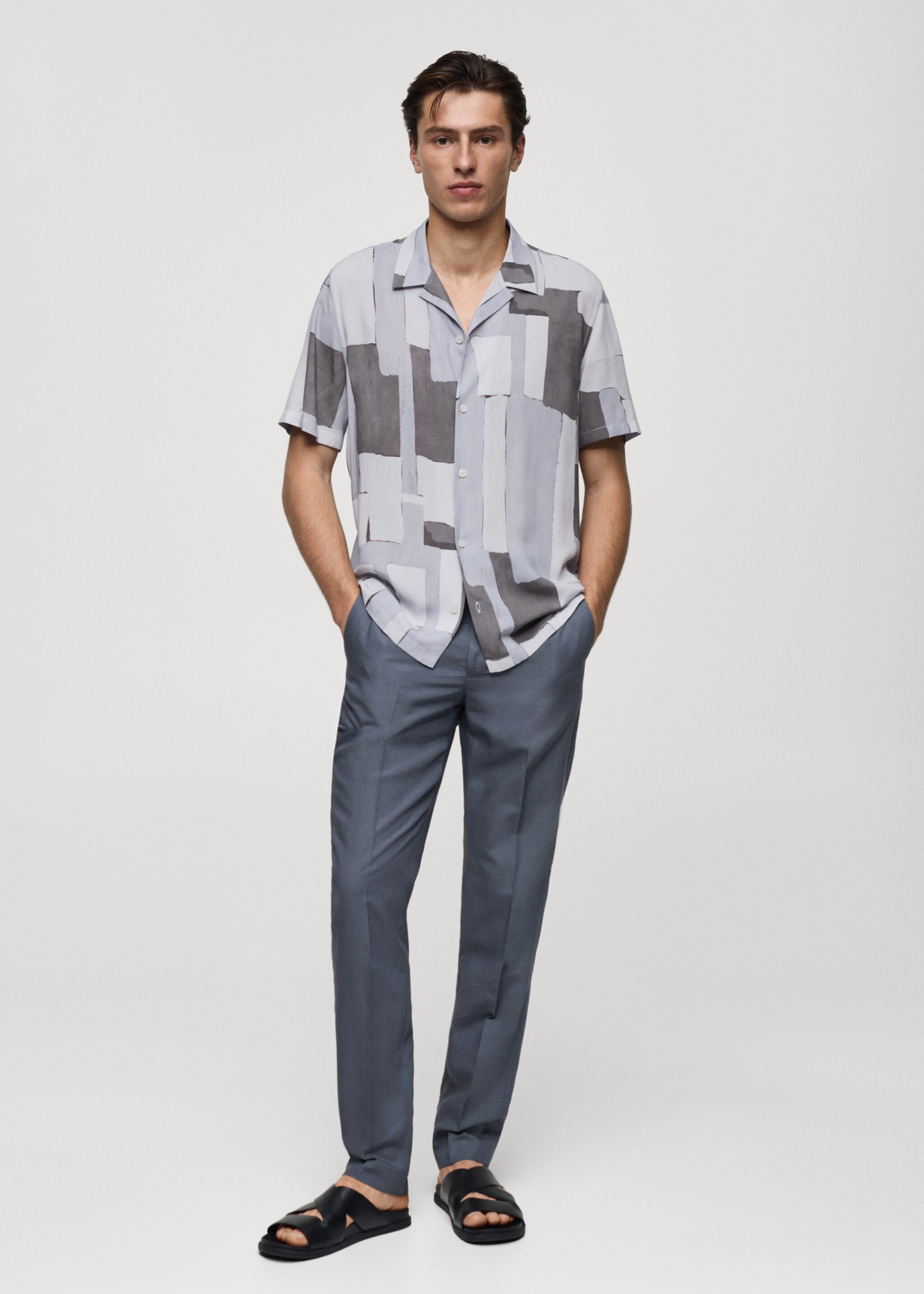 Camicia regular-fit fluida stampata - Piano generale