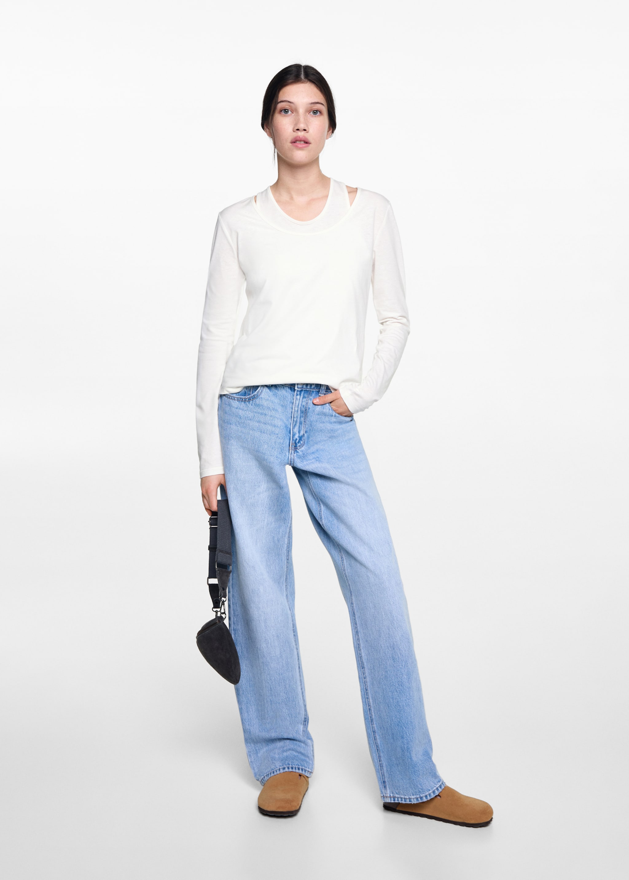 Double cotton t-shirt - General plane, Off White. Ref: 77012937-00.