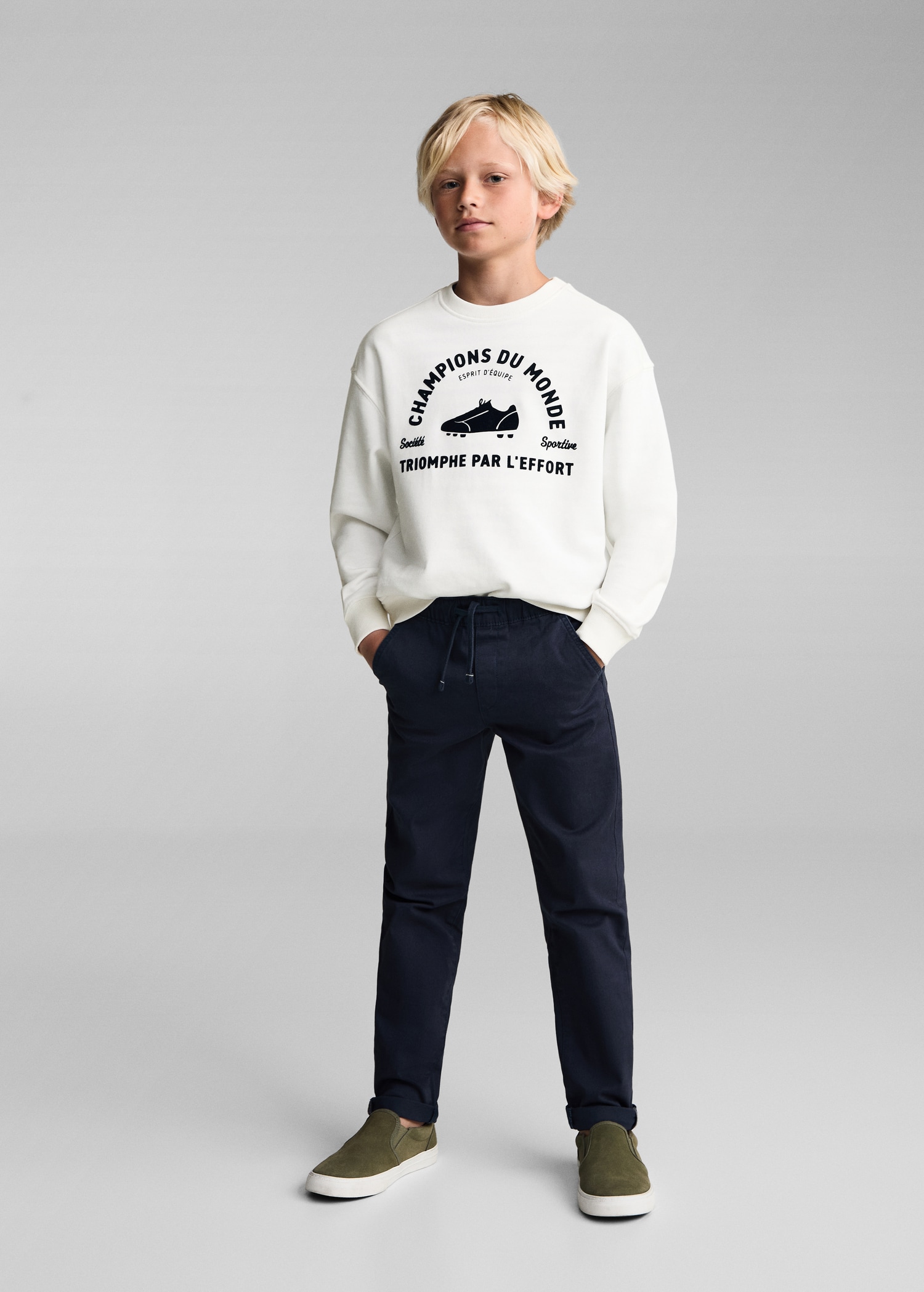 Mønstret sweatshirt i bomull - Total bildeutsnitt