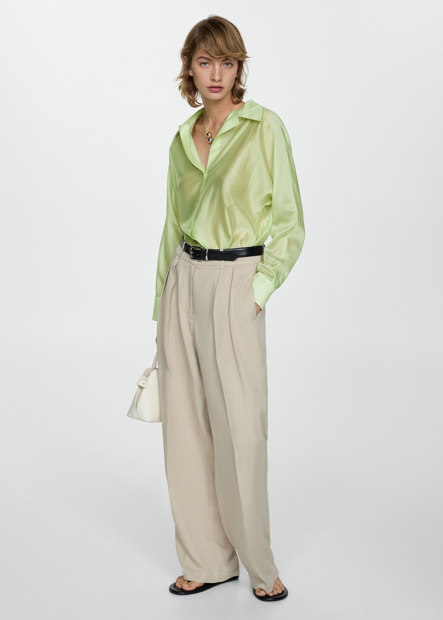 Satin lyocell shirt - General plane