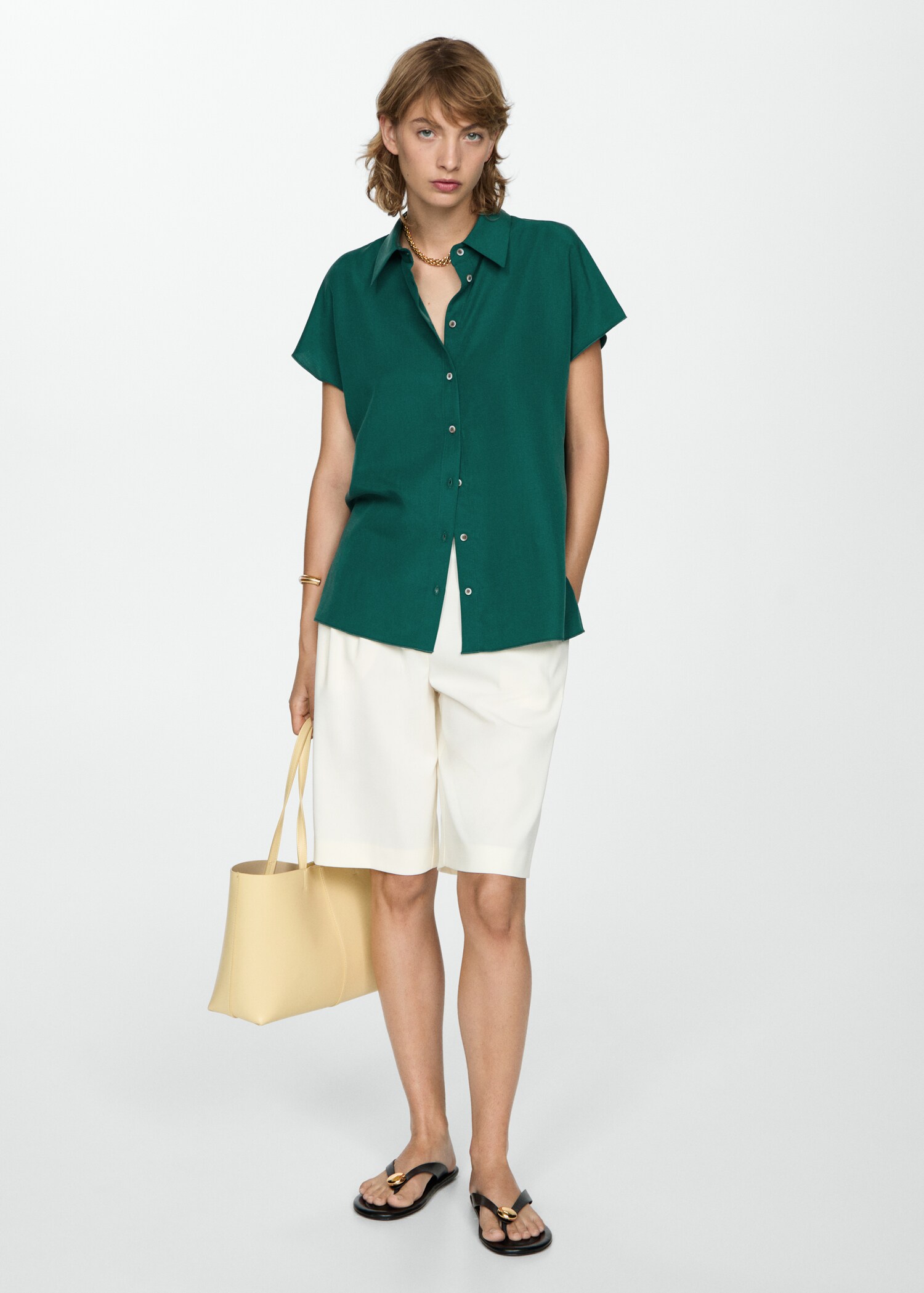 Short-sleeved lyocell shirt - General plane