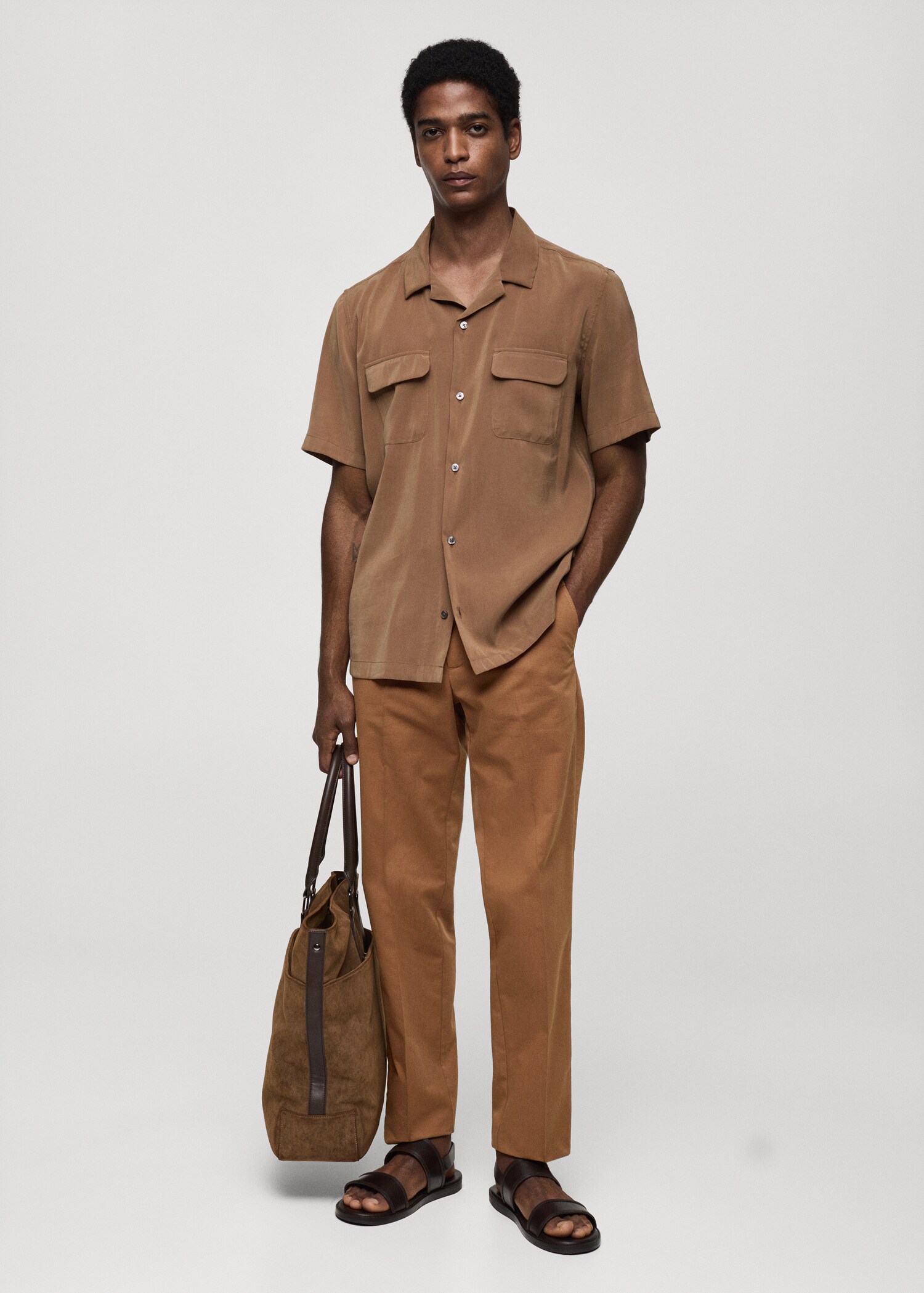 Pantalon regular-fit coton Tencel - Plan général