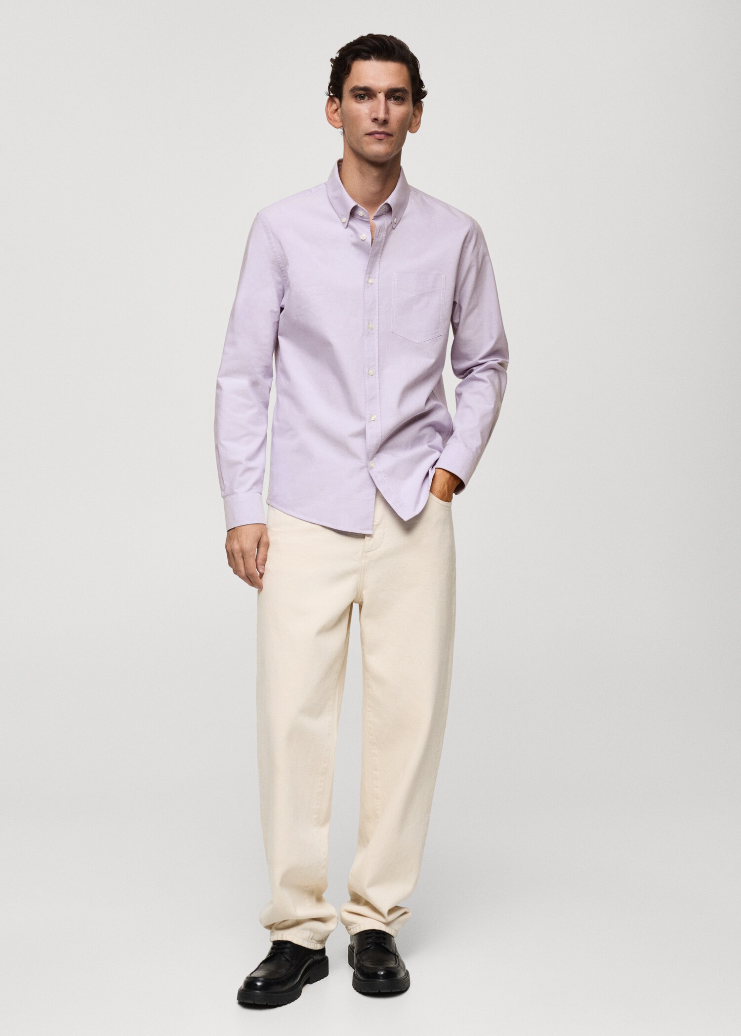 Regular fit Oxford cotton shirt - General plane