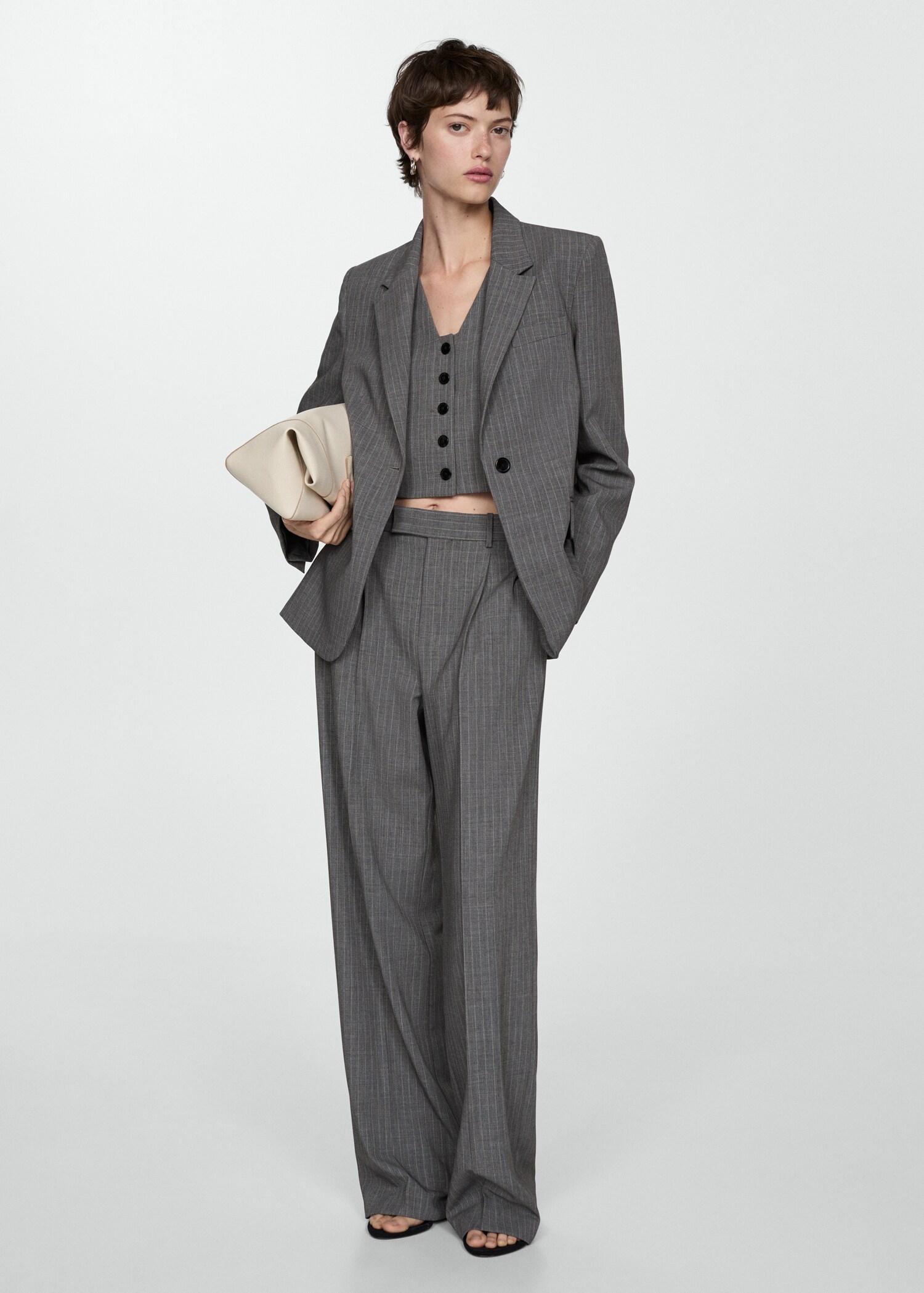 Blazer costume rayures tennis - Plan général