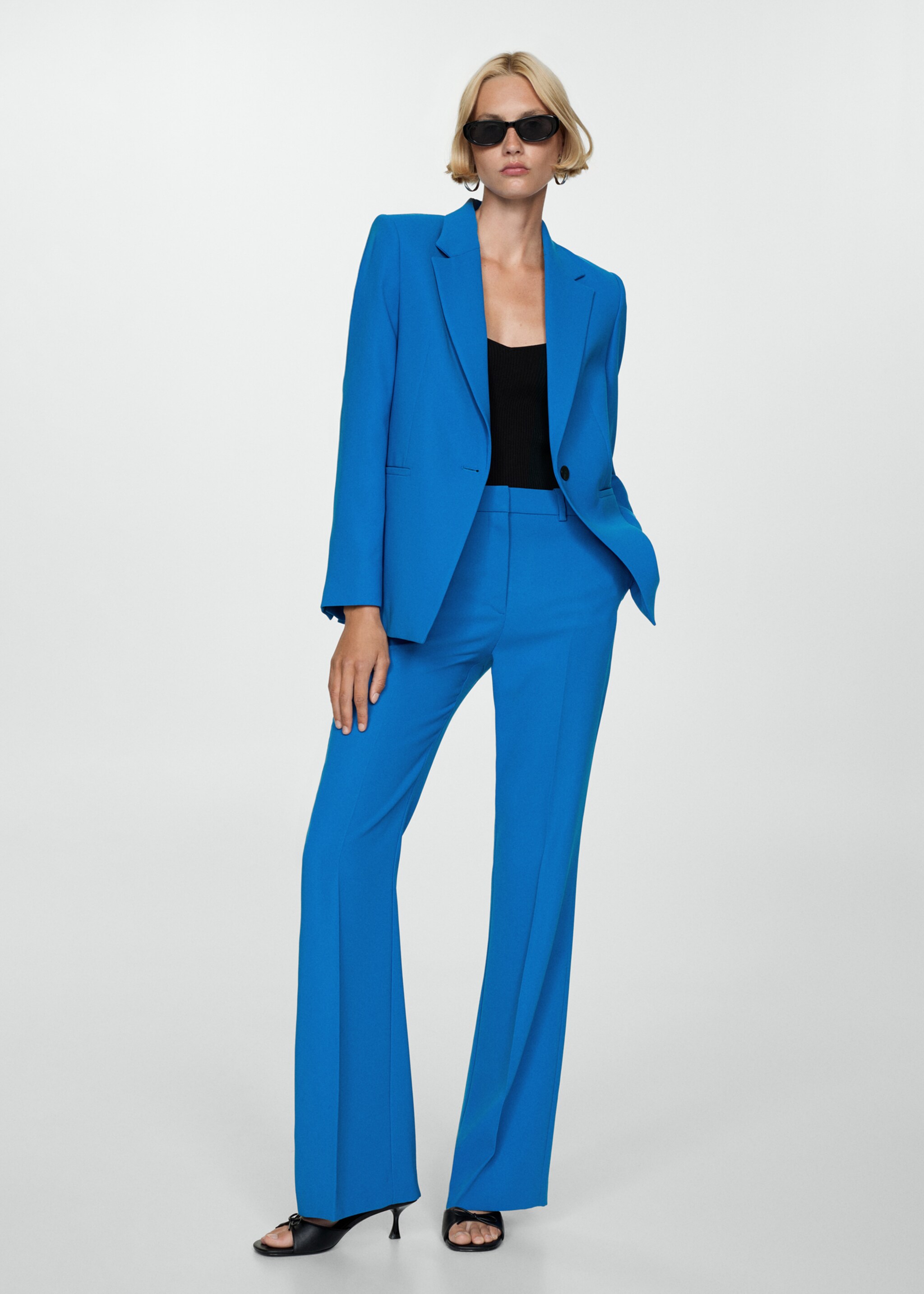 Straight-fit suit jacket - General plane, Blue. Ref: 77014769-00.