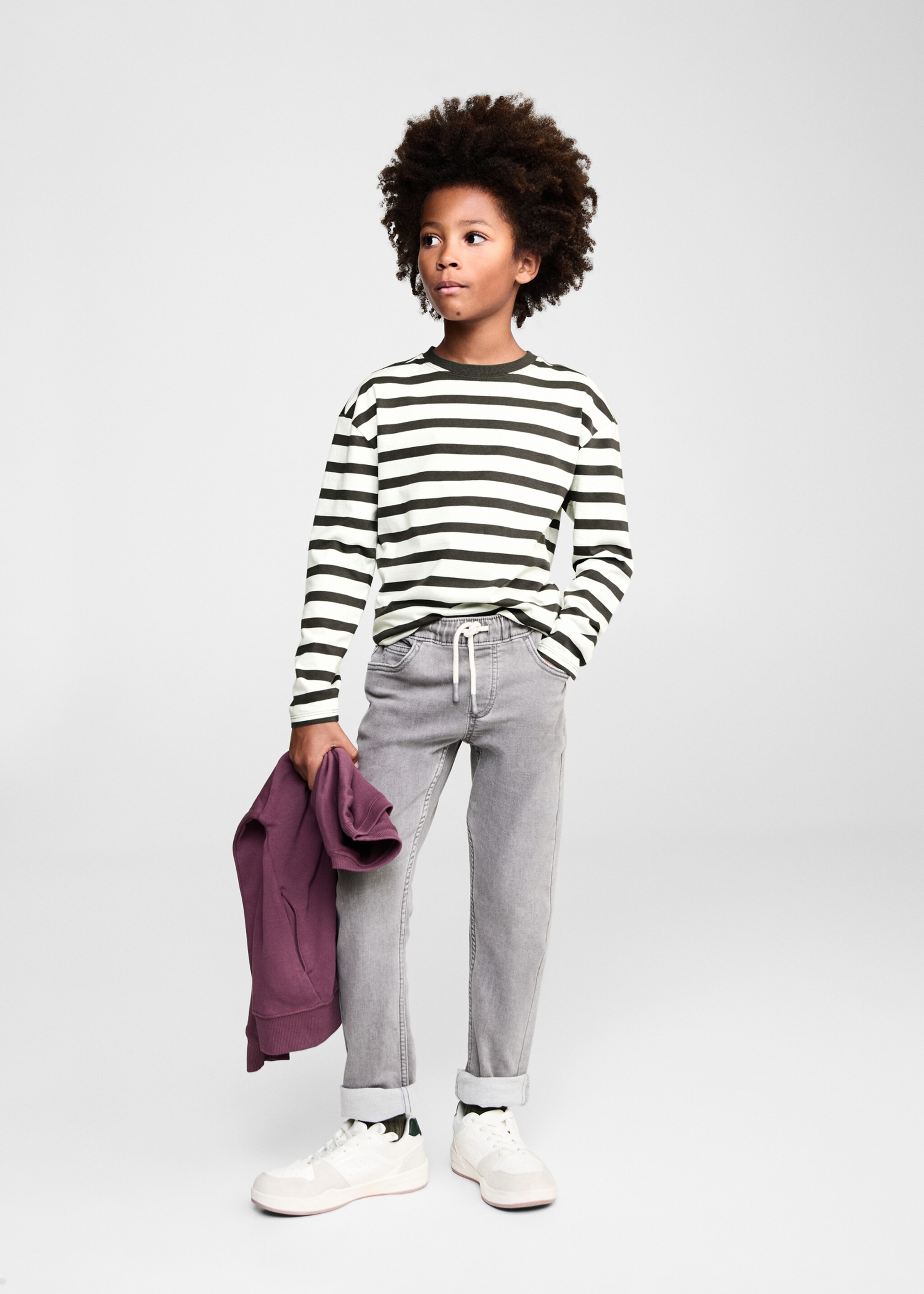 Striped long sleeves t-shirt - General plane, Khaki. Ref: 77014778-00.