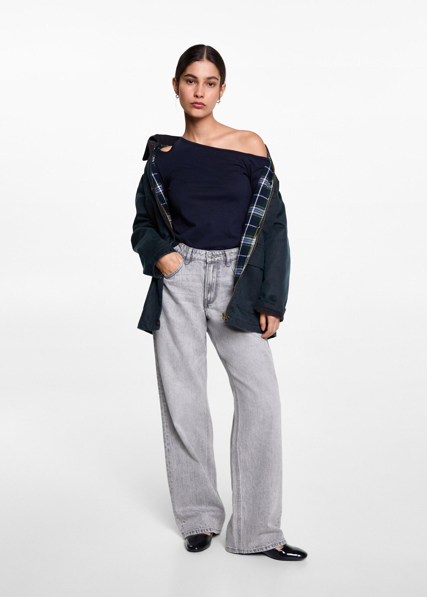 Asymmetric cotton T-shirt - General plane