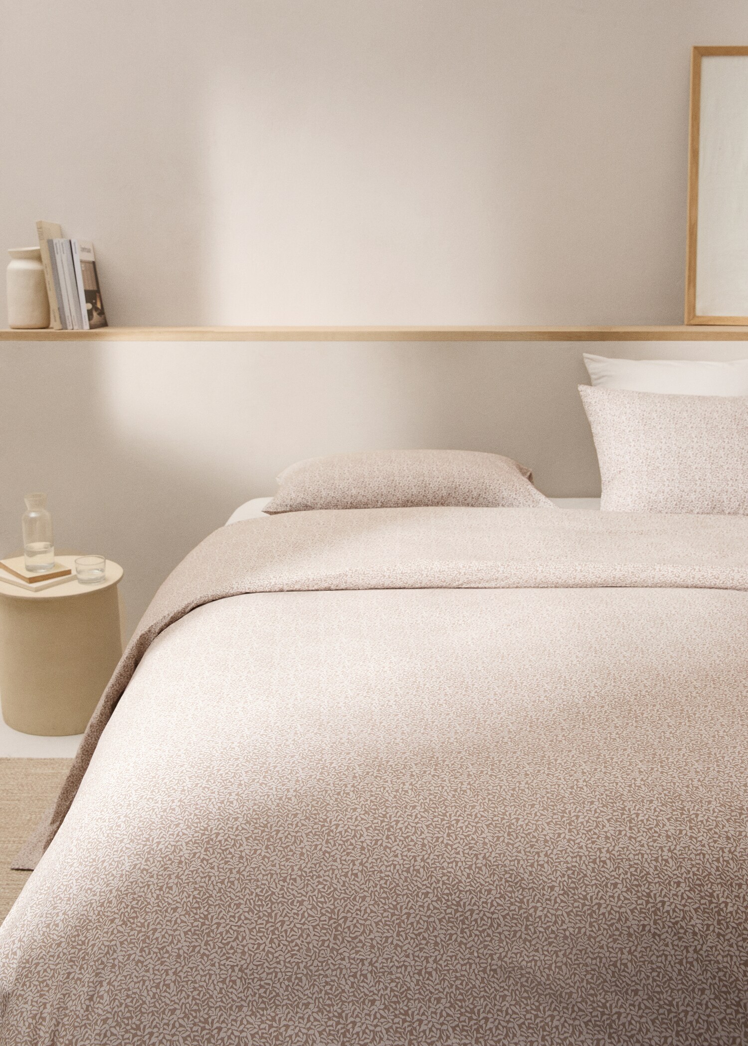 Povlak na přikrývku s potiskem mikro květů, na postel 135 cm - Celkový náhled