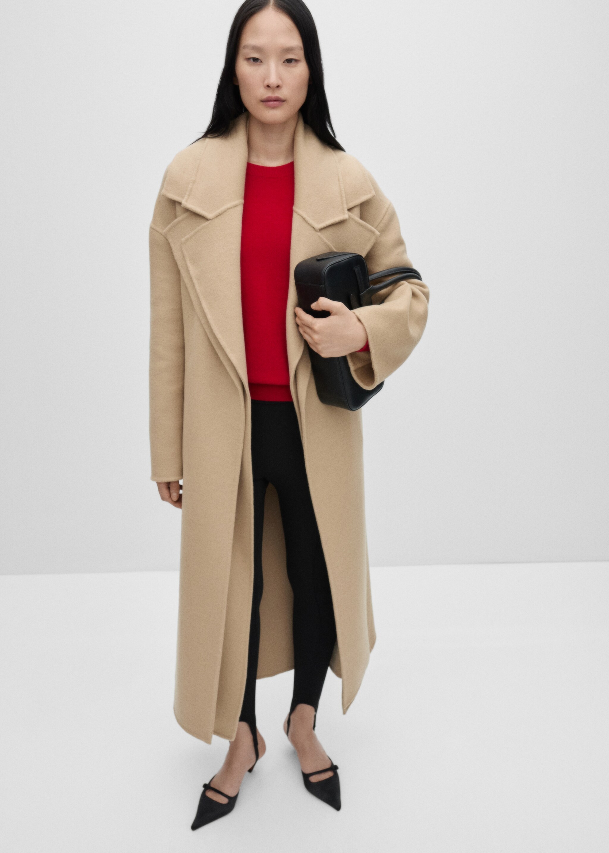 Svetr ze 100% kašmíru - Celkový náhled, Červená. Ref: 77015655-00.