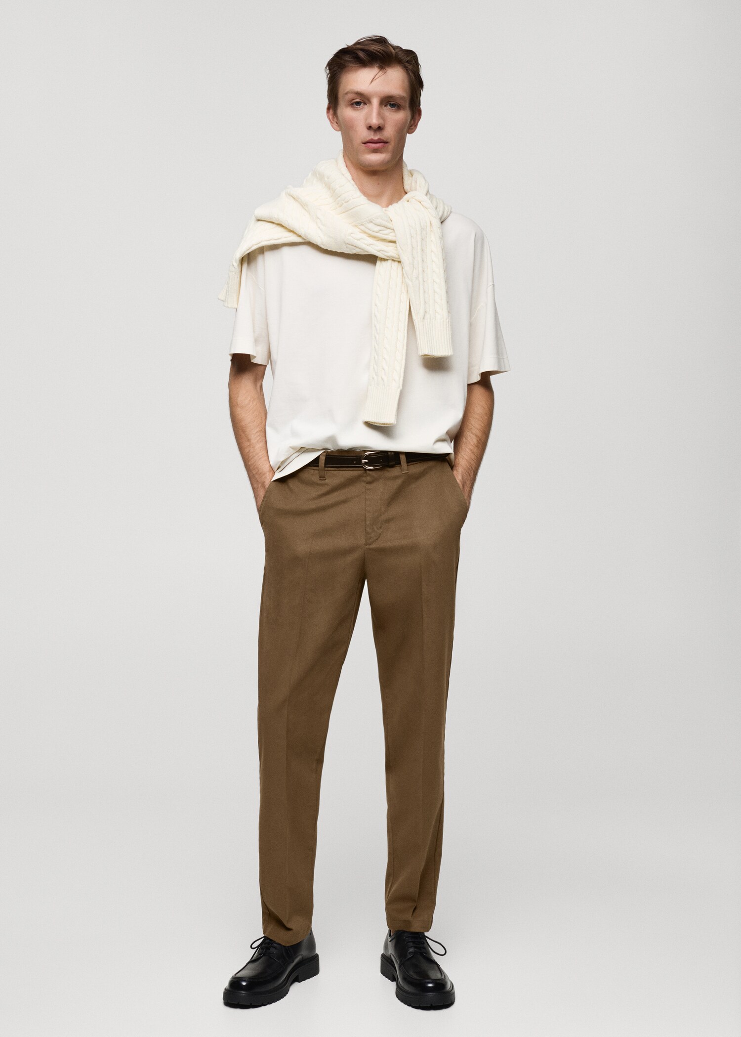 Regular Fit-Baumwollhose - Allgemeine Ansicht