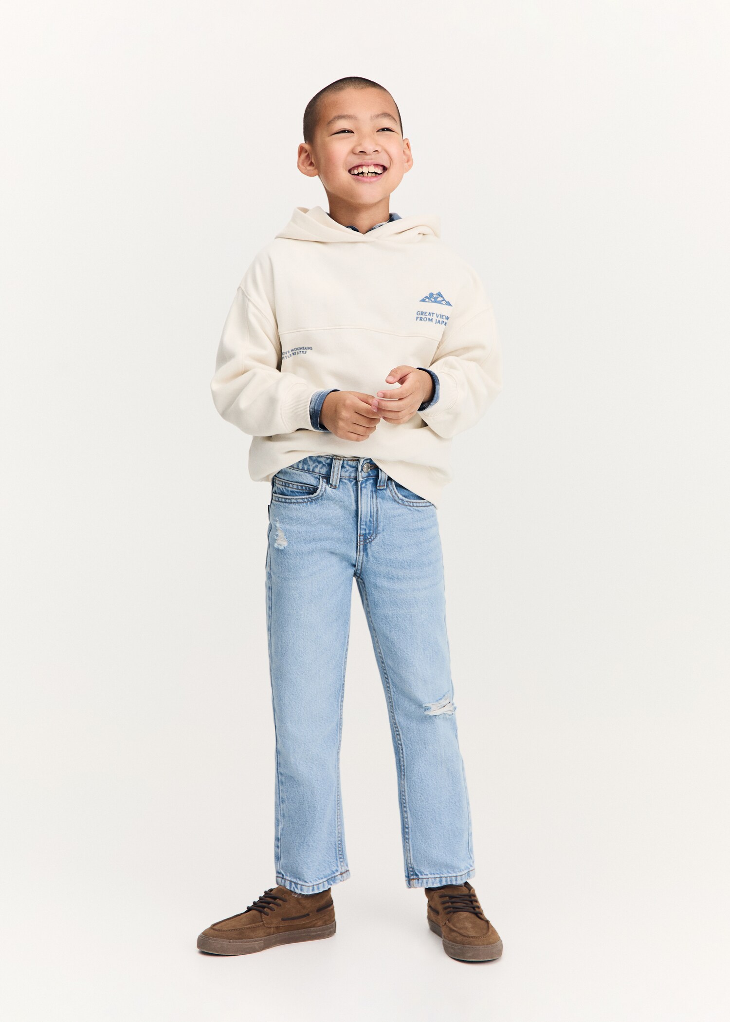 Sweat-shirt imprimé capuche - Plan général