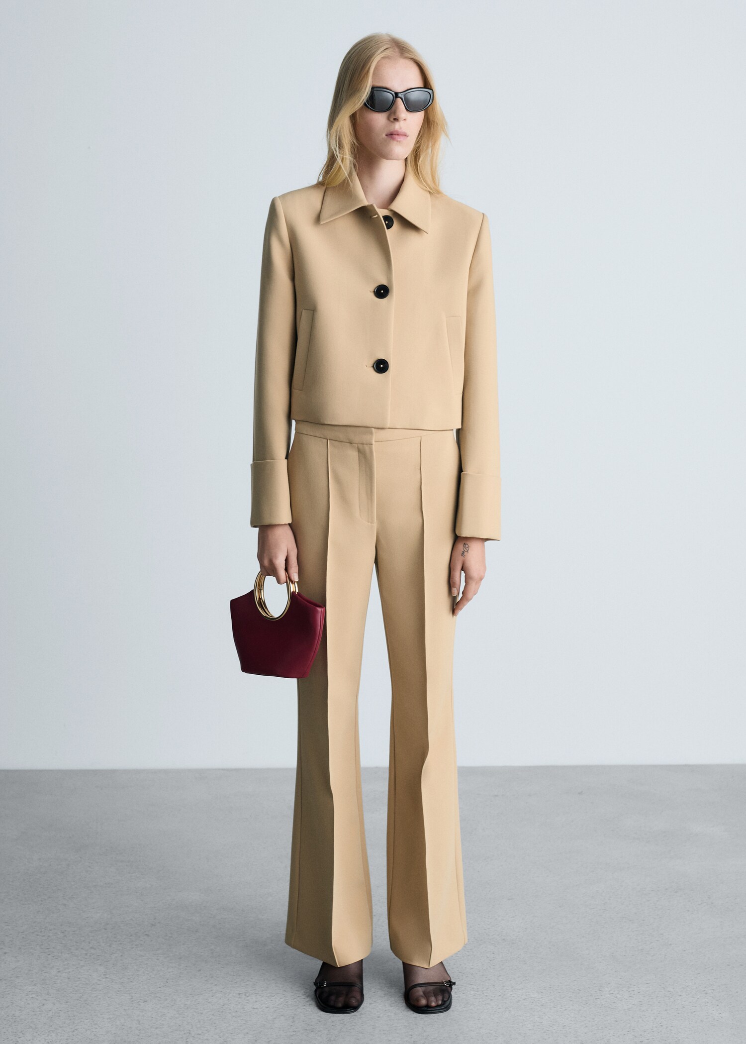 Flared suit trousers - General plane