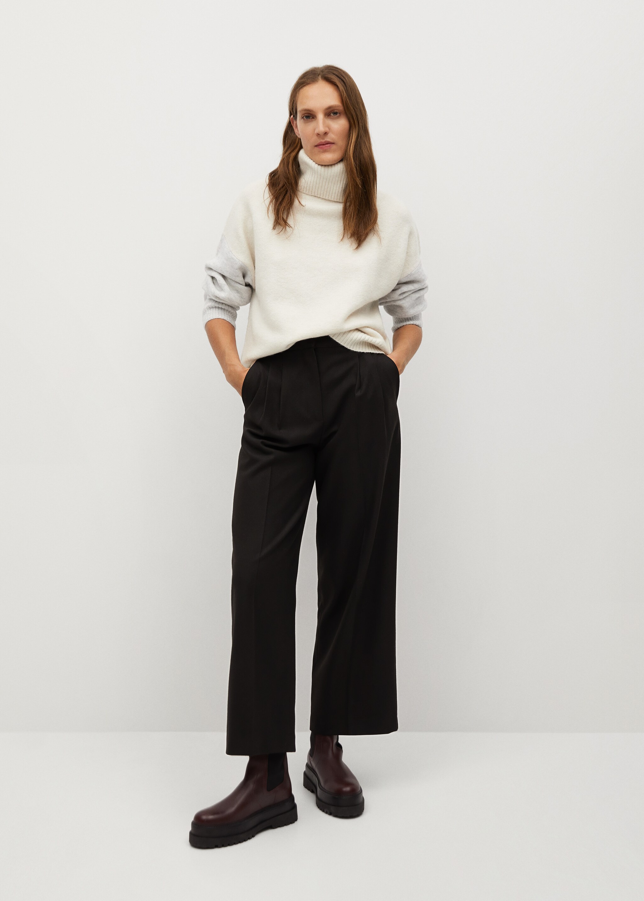Jersey oversize cuello vuelto - Plano general