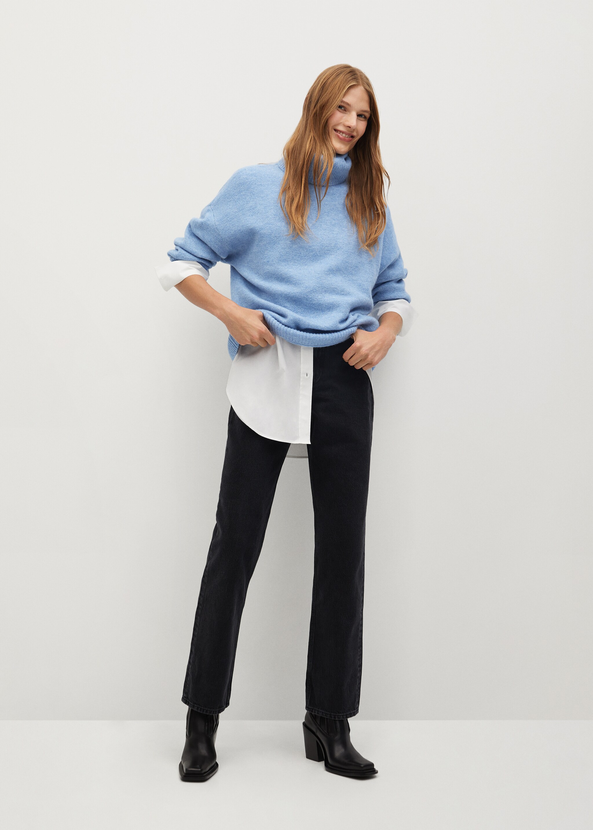 Jersey oversize cuello vuelto - Plano general