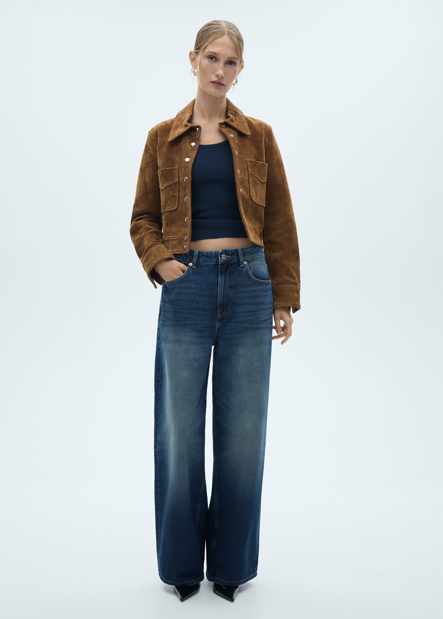 Wideleg loose low-rise jeans - Overzichtstekening