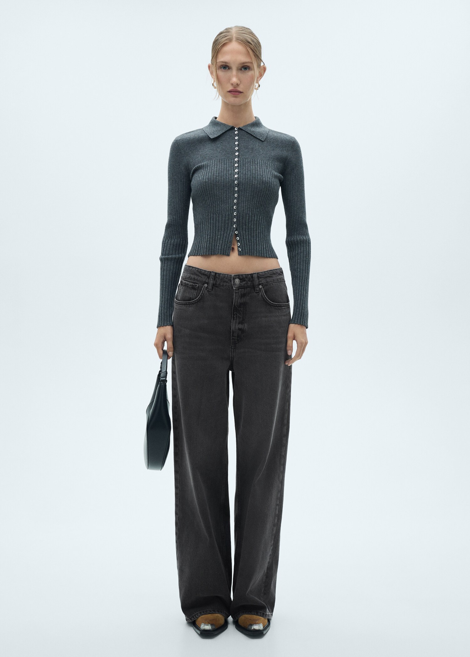 Wideleg loose low-rise jeans - Overzichtstekening