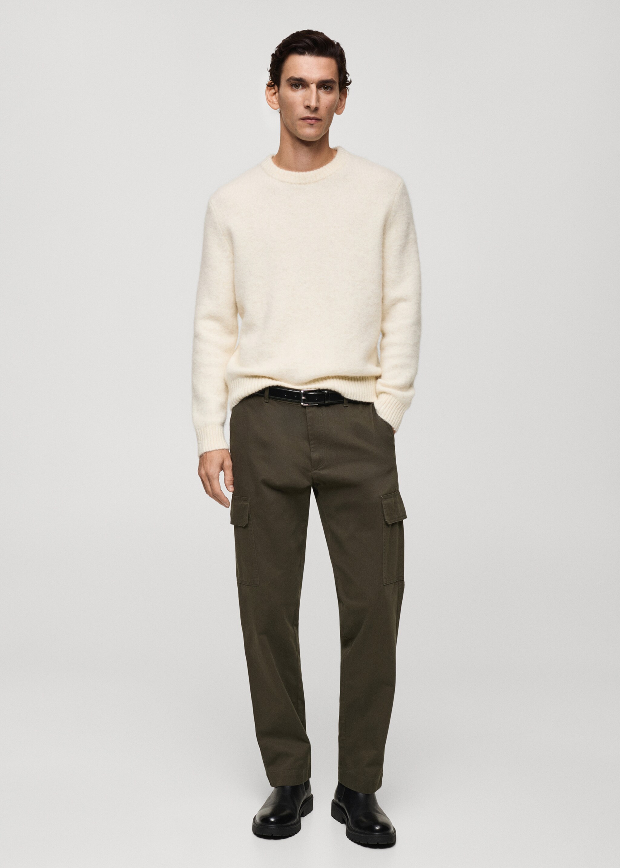 Straight Fit-Cargohose - Allgemeine Ansicht, Khaki. Ref: 77017923-00.