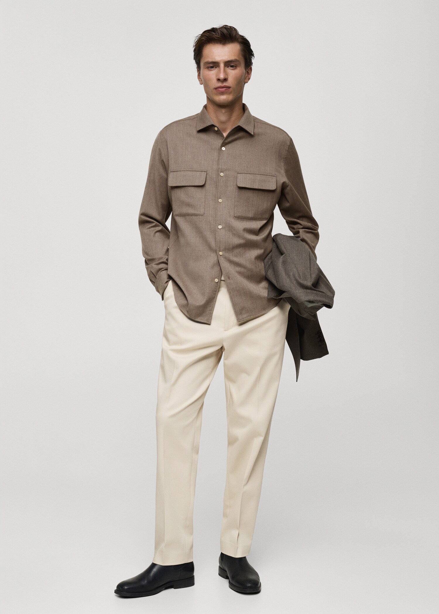Pantalon twill coton pinces - Plan général