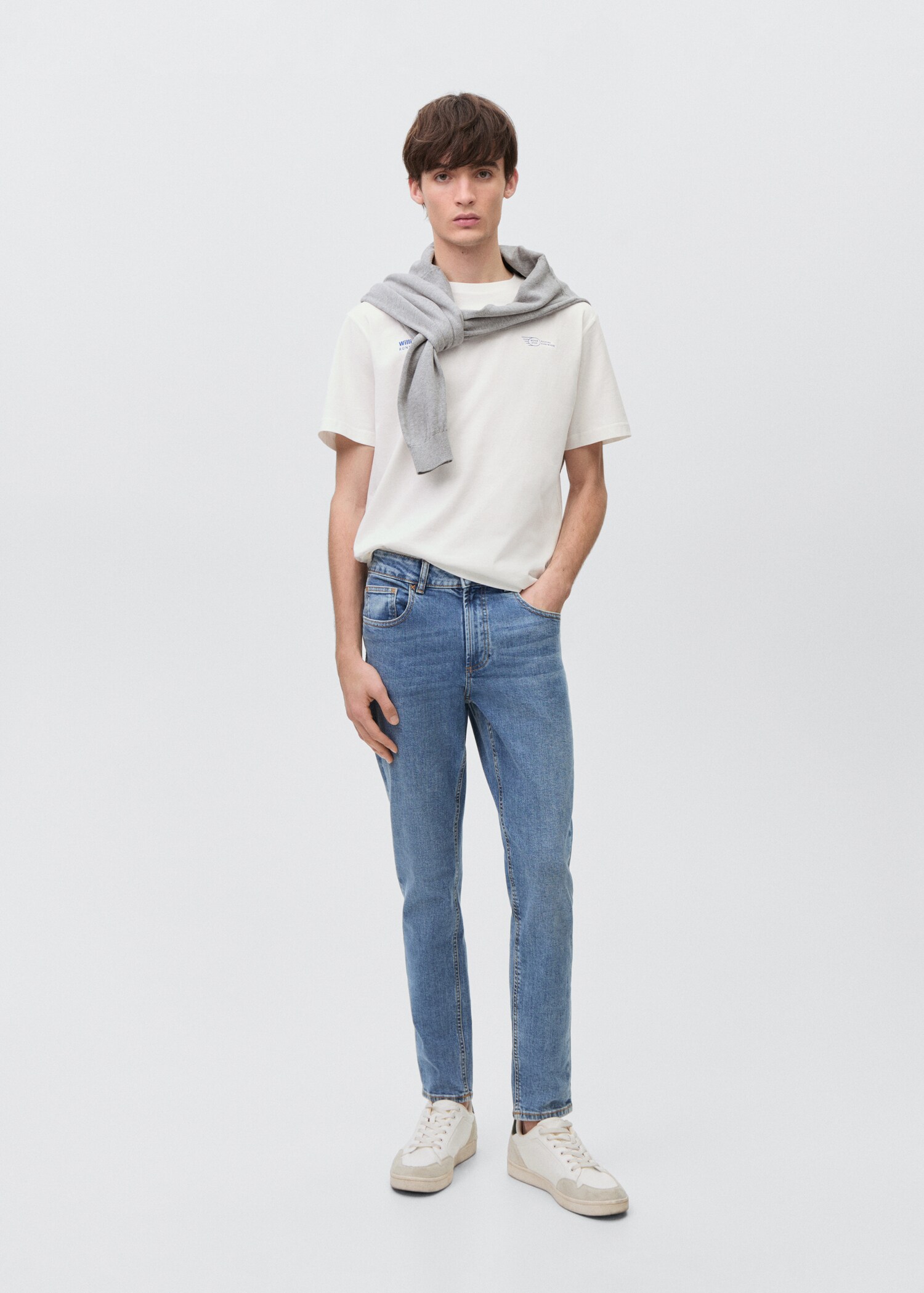 Printed cotton-blend T-shirt - General plane