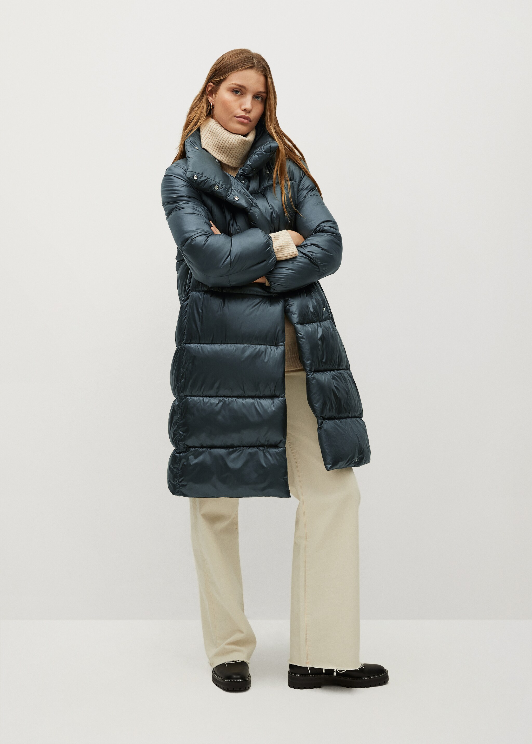 Anorak midi acolchado - Plano general