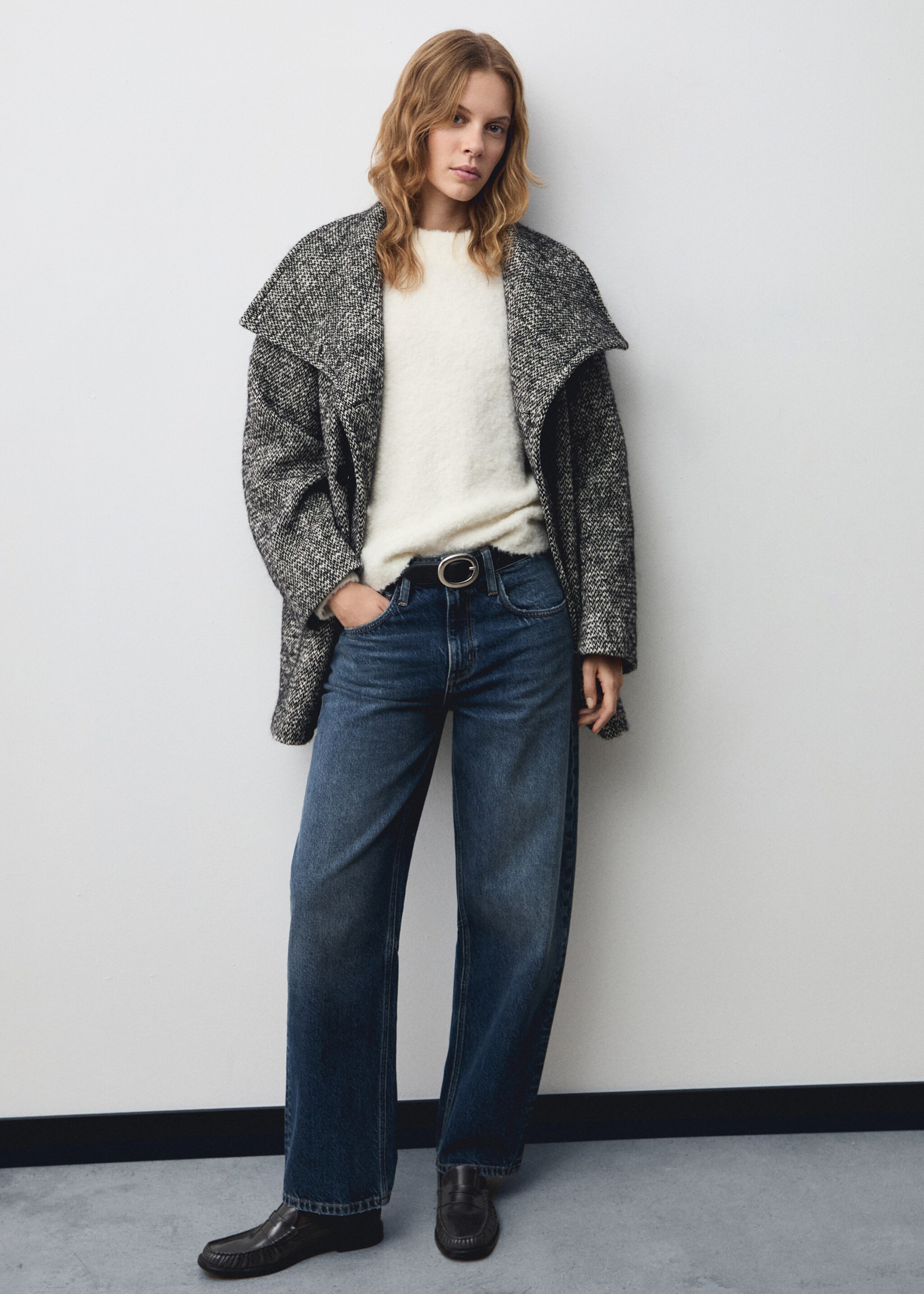 Jersey punto cuello redondo - Plano general, Crudo. Ref: 77019058-00.