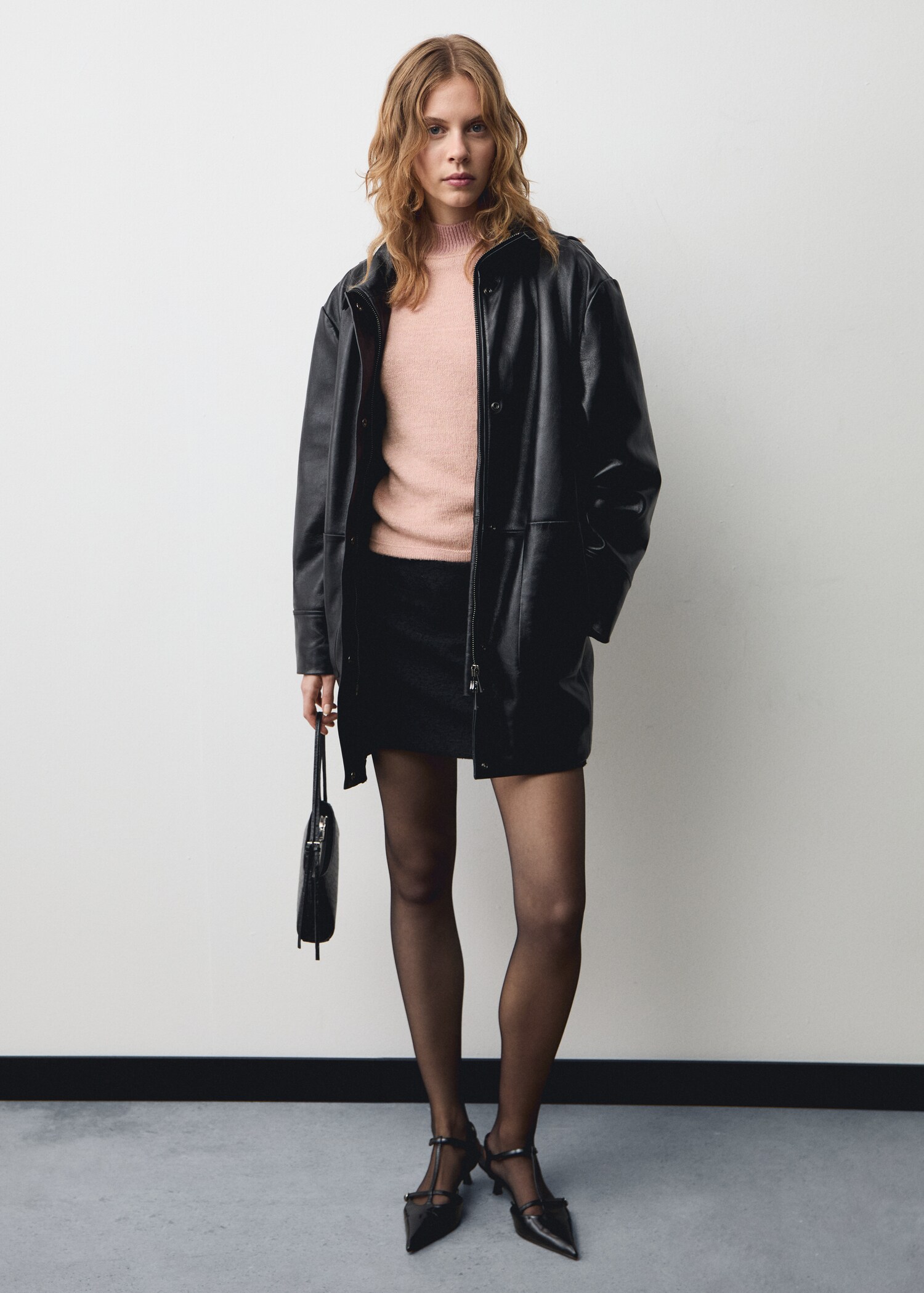 Pull-over col montant manches courtes - Plan général