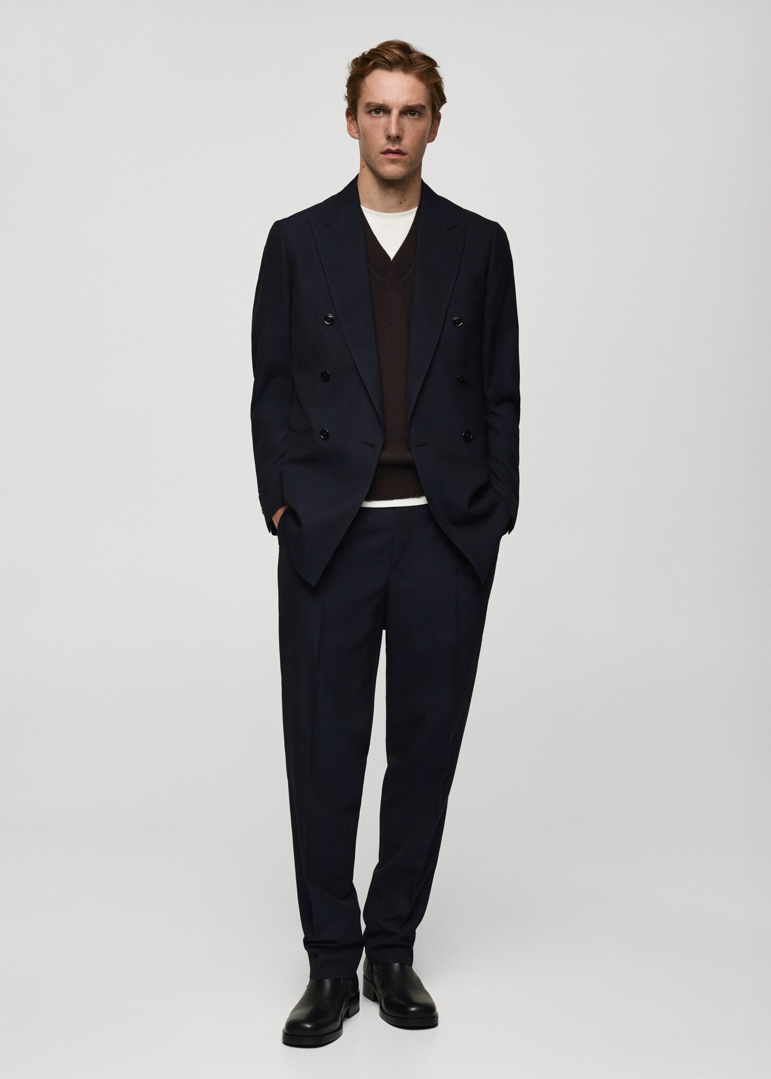 Slim fit suit trousers - General plane