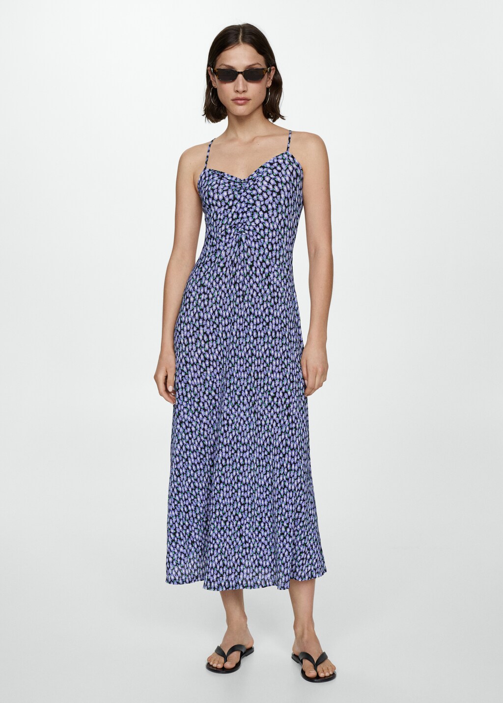 Mango Kids jurk met all over print pastelroze