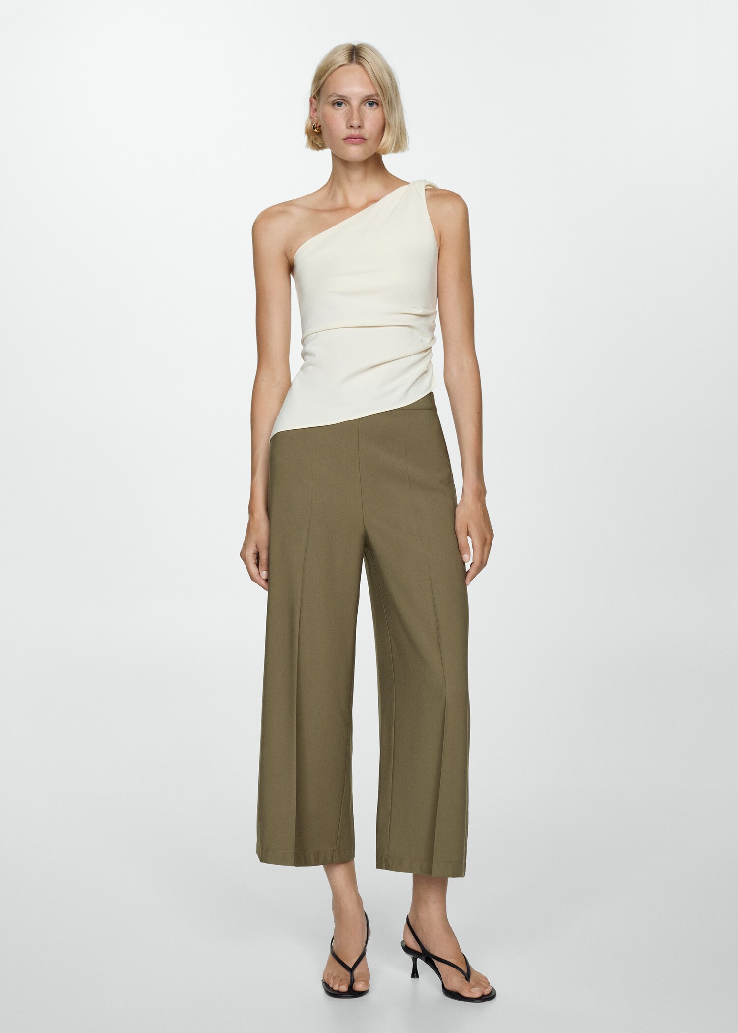 Flowy cropped trousers - General plane