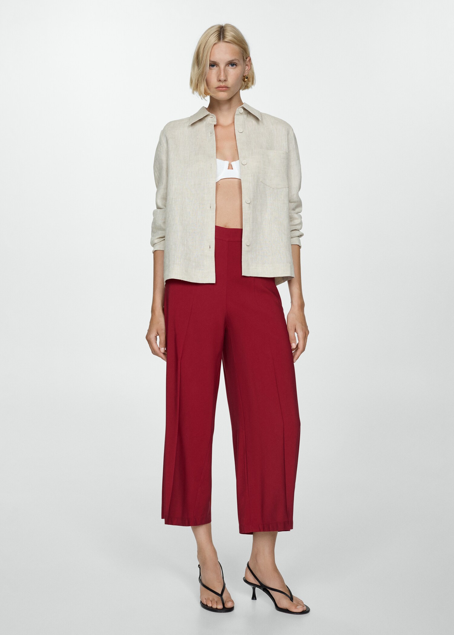 Pantalon crop fluide - Plan général