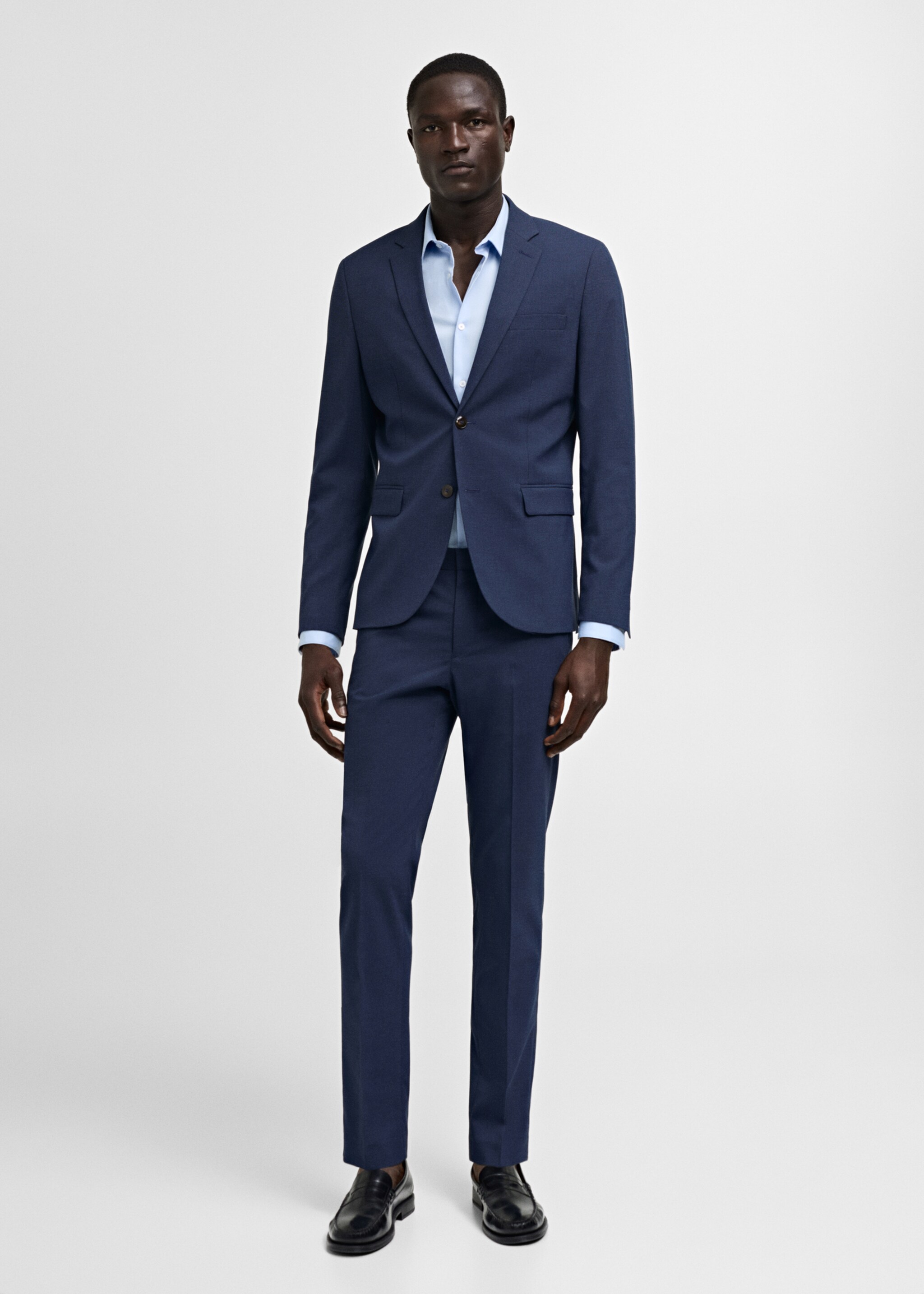 Americana traje París super slim fit - Plano general, Azul tinta. Ref: 77020572-00.