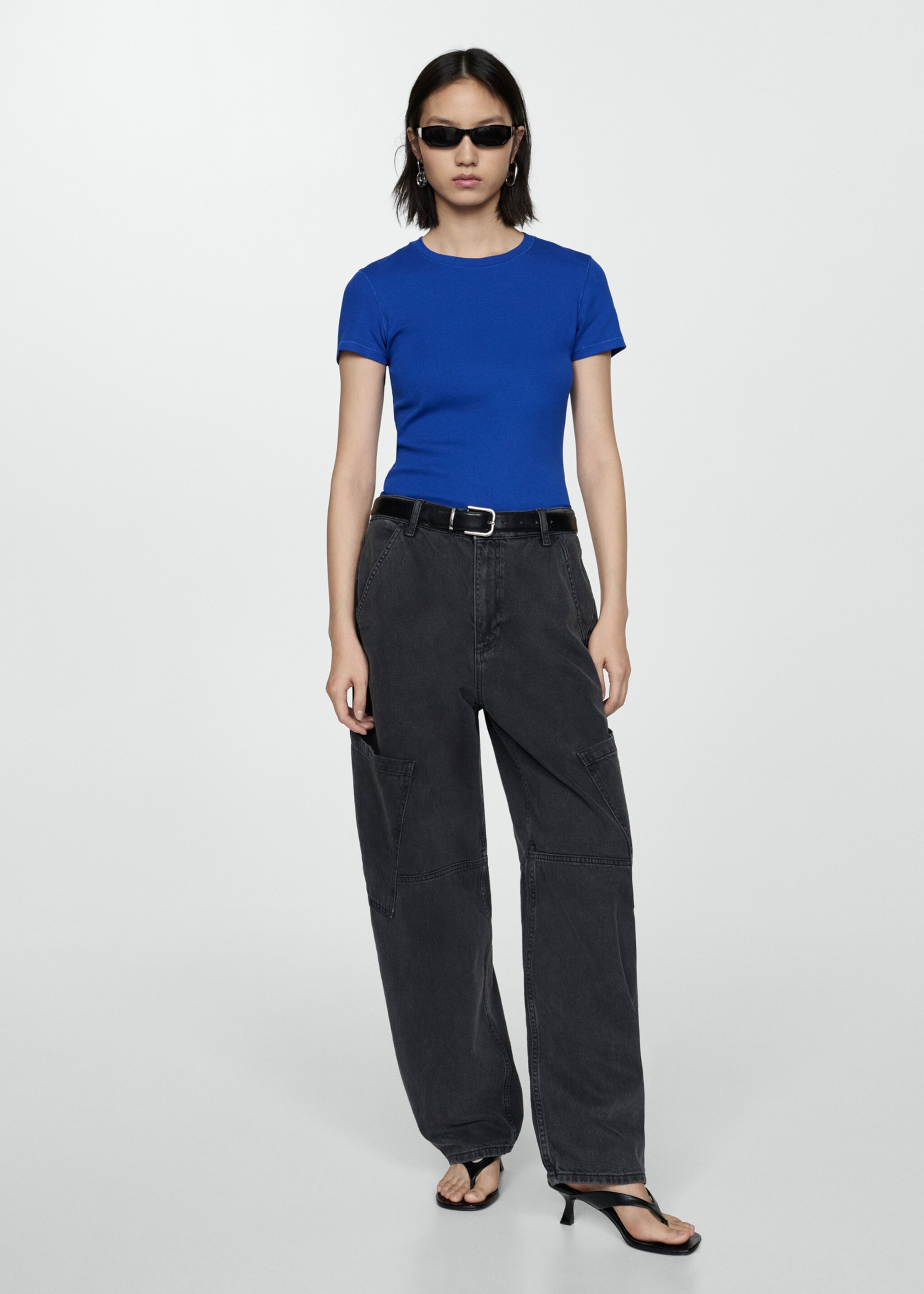 Knitted short-sleeve t-shirt - General plane, Blue. Ref: 77020622-00.